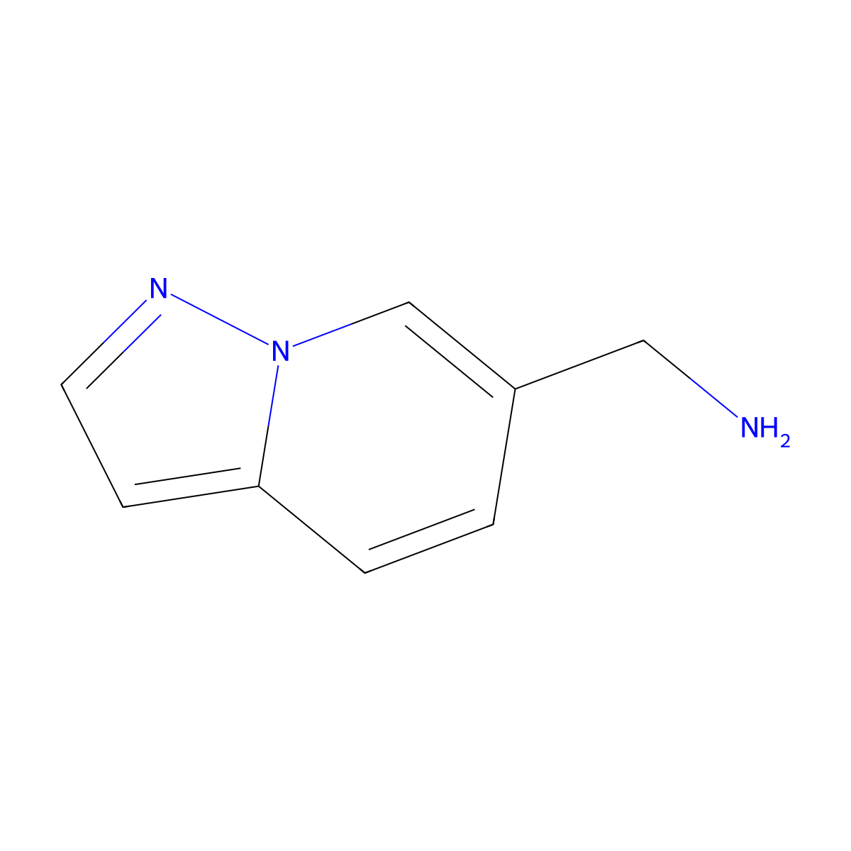 Pyrazolo[1,5-a]pyridin-6-ylmethanamine molecular structure, CAS 1522475-69-9