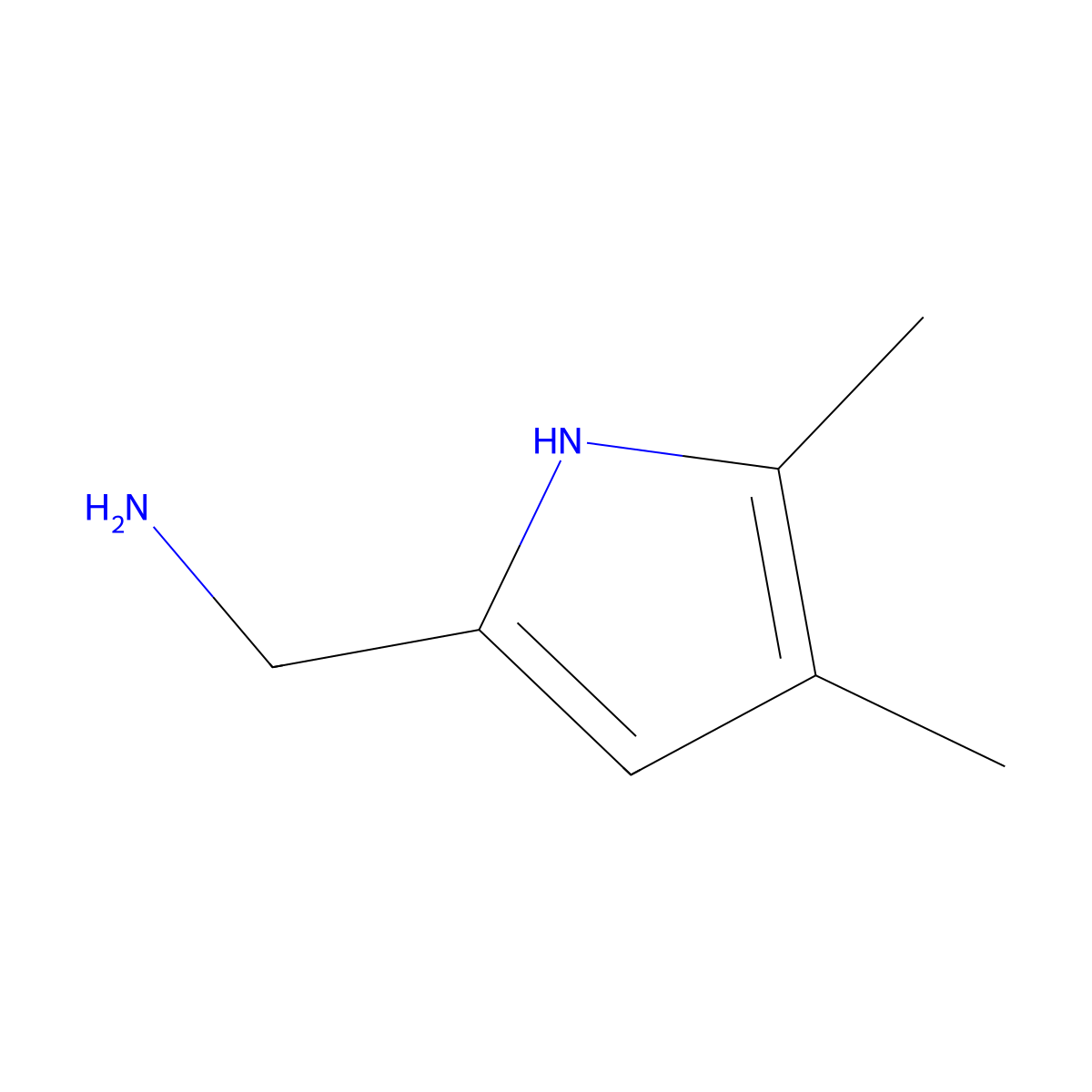 1-(4,5-dimethyl-1H-pyrrol-2-yl)methanamine molecular structure, CAS 1522492-49-4