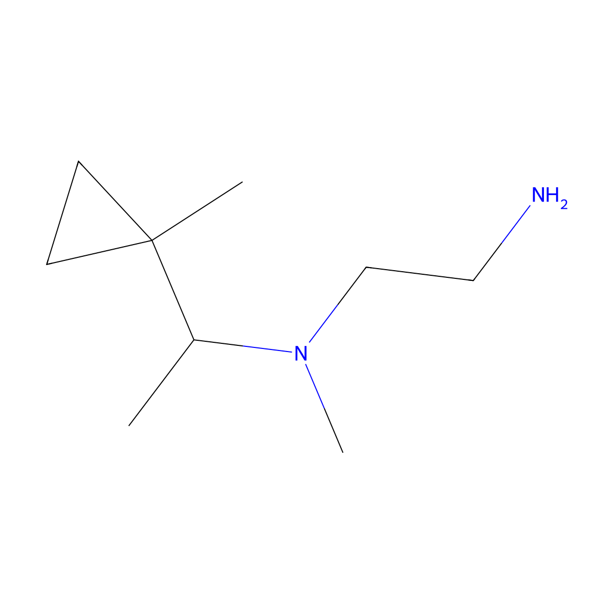 (2-Aminoethyl)(methyl)[1-(1-methylcyclopropyl)ethyl]amine molecular structure, CAS 1522495-31-3