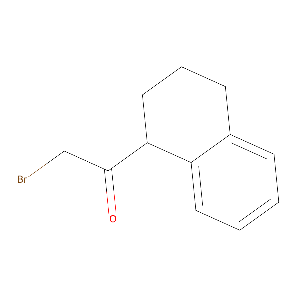 2-Bromo-1-(1,2,3,4-tetrahydronaphthalen-1-yl)ethan-1-one molecular structure, CAS 1522497-40-0