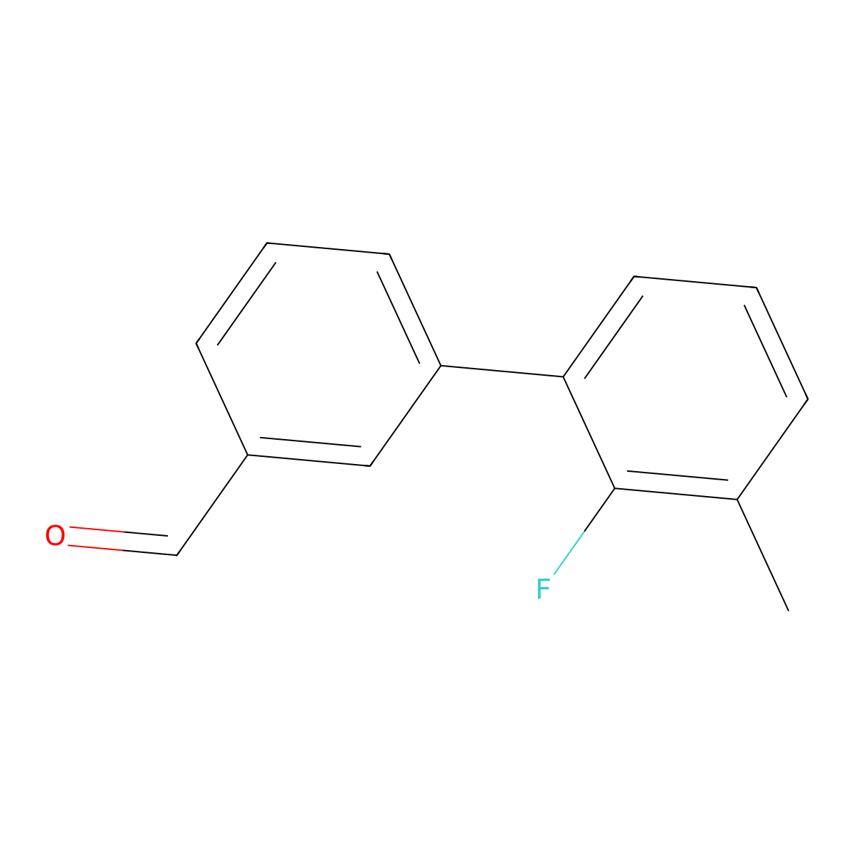2'-Fluoro-3'-methyl-[1,1'-biphenyl]-3-carbaldehyde molecular structure, CAS 1522512-22-6