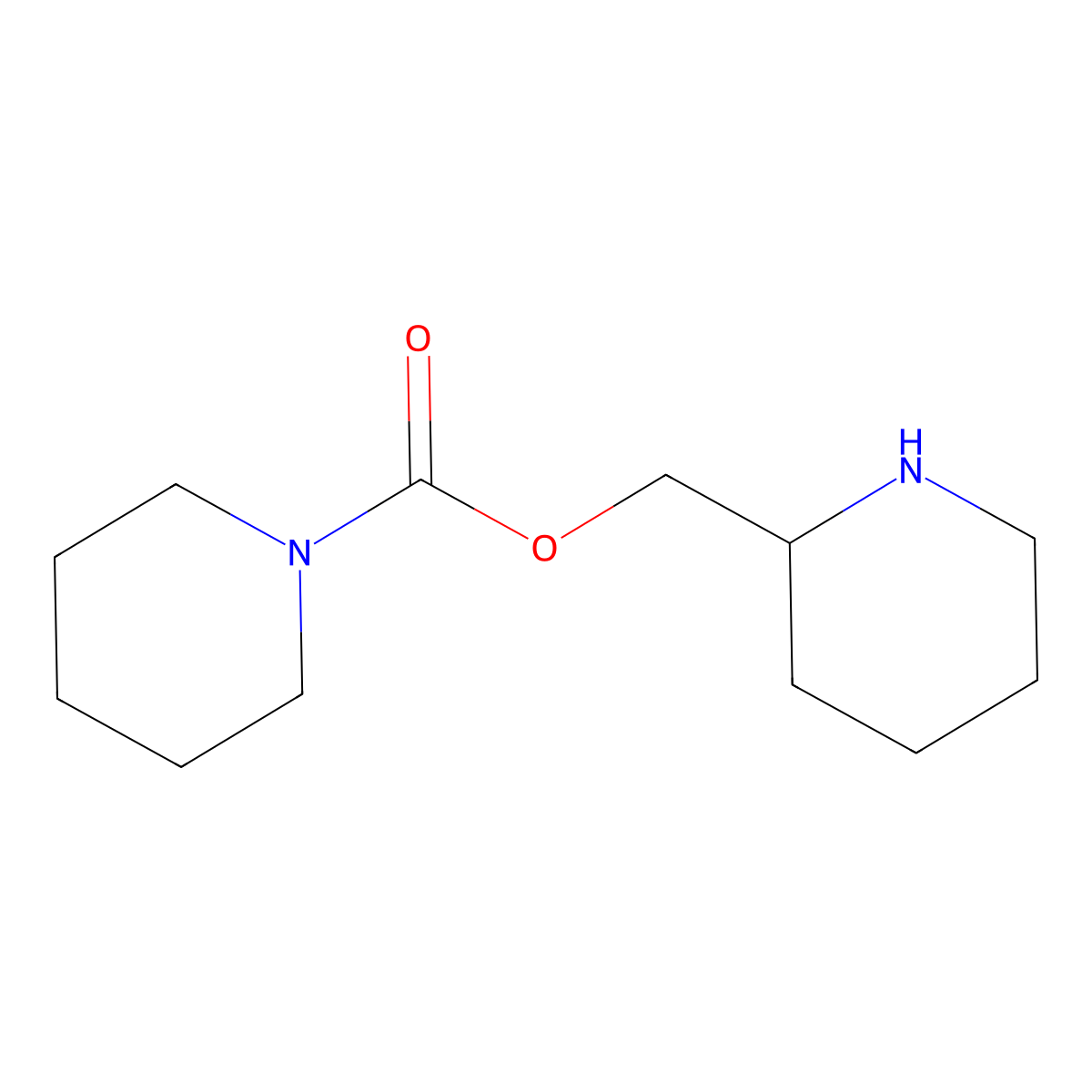 (Piperidin-2-yl)methyl piperidine-1-carboxylate molecular structure, CAS 1522514-99-3