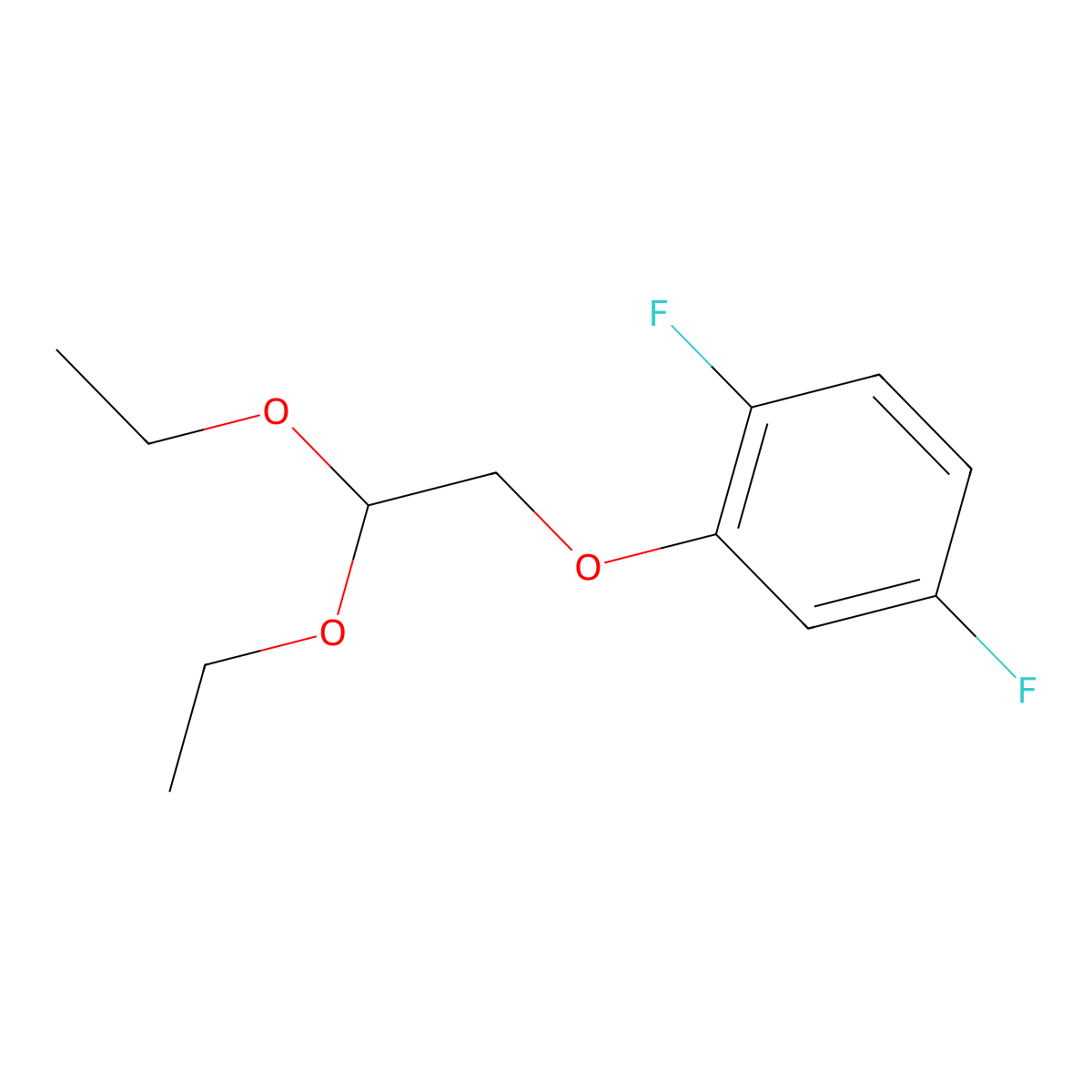 2-(2,2-Diethoxyethoxy)-1,4-difluorobenzene molecular structure, CAS 1522522-46-8