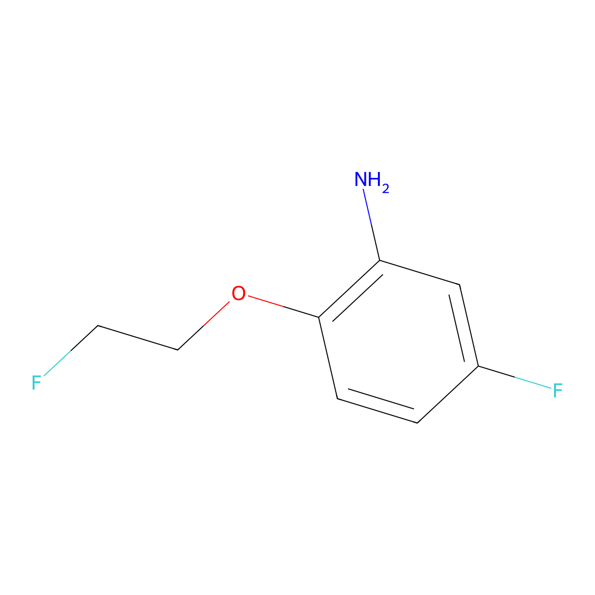 5-Fluoro-2-(2-fluoroethoxy)aniline molecular structure, CAS 1522523-32-5