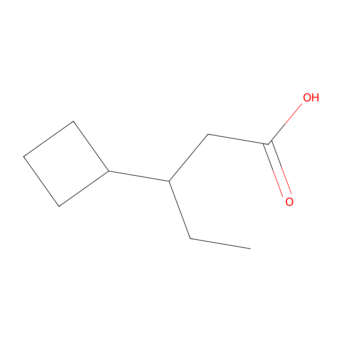 3-Cyclobutylpentanoic acid molecular structure, CAS 1522527-16-7