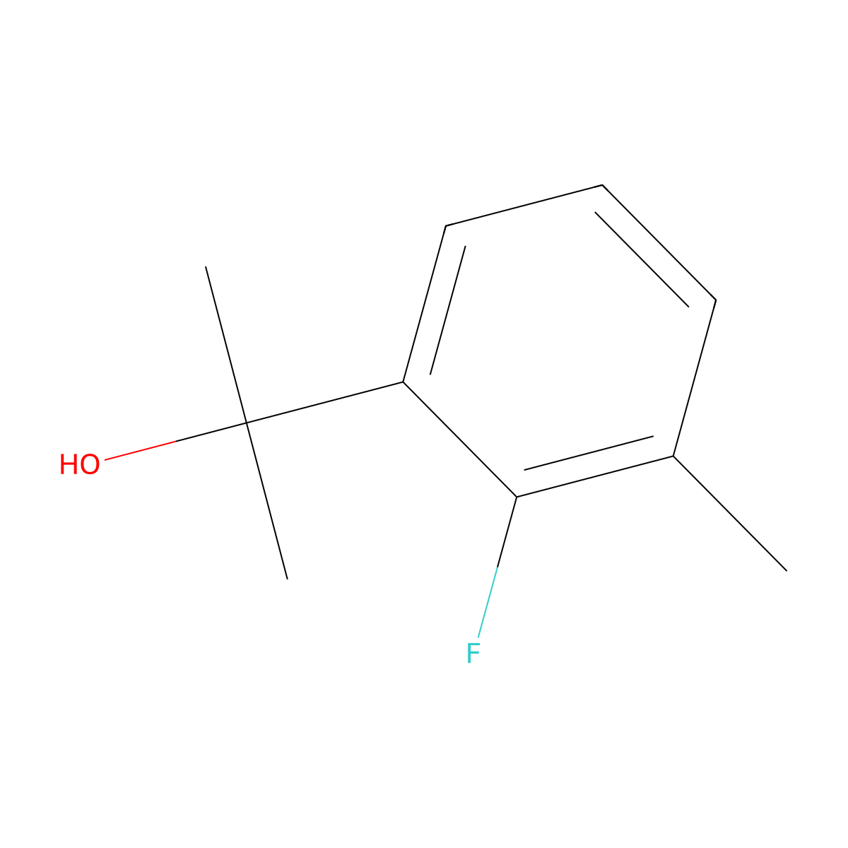 2-(2-Fluoro-3-methylphenyl)propan-2-ol molecular structure, CAS 1522537-83-2