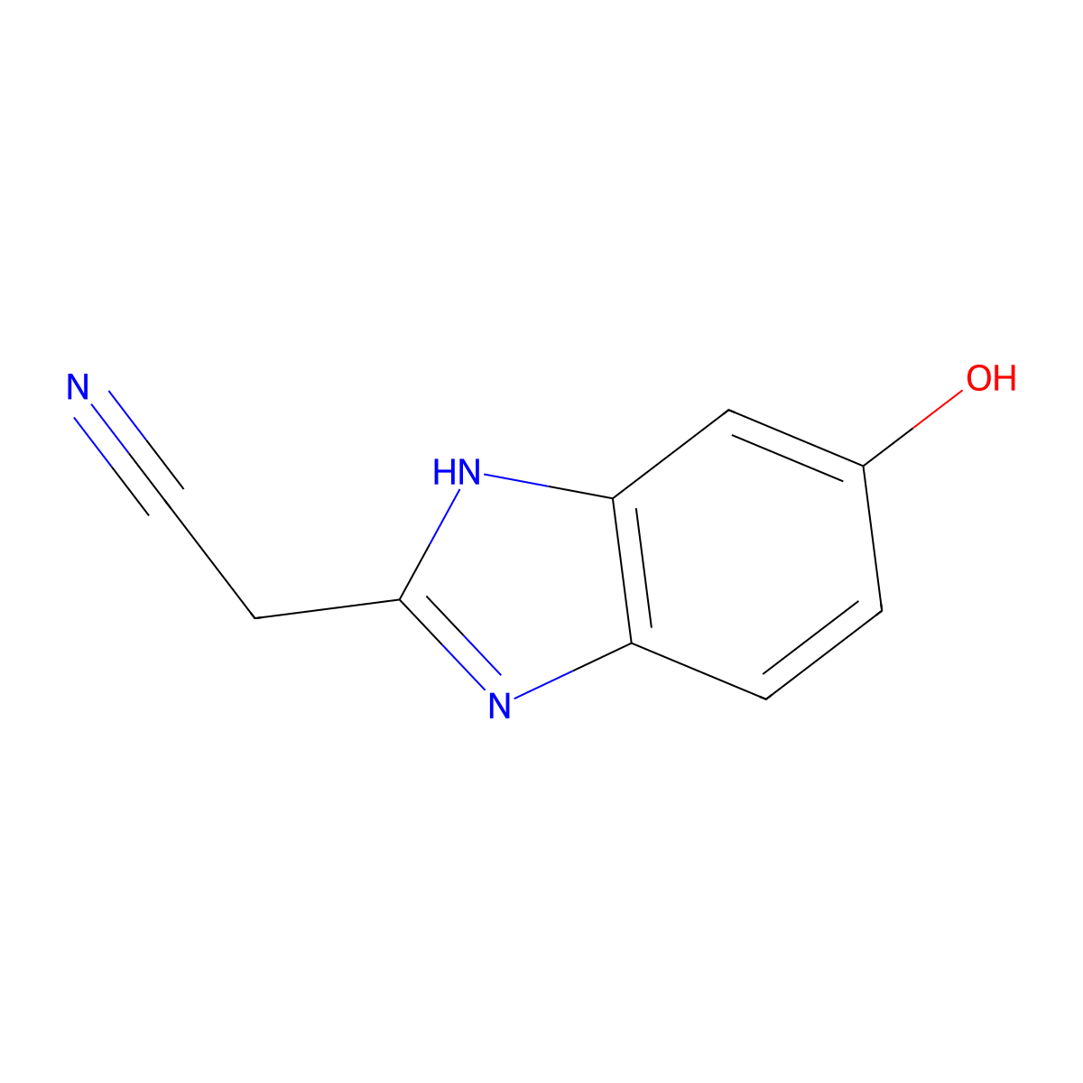2-(Cyanomethyl)-5-hydroxybenzimidazole molecular structure, CAS 1522542-95-5