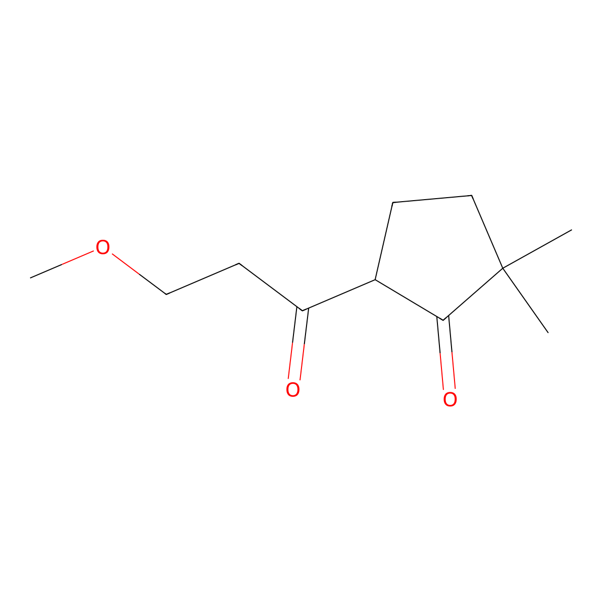5-(3-Methoxypropanoyl)-2,2-dimethylcyclopentan-1-one molecular structure, CAS 1522550-87-3