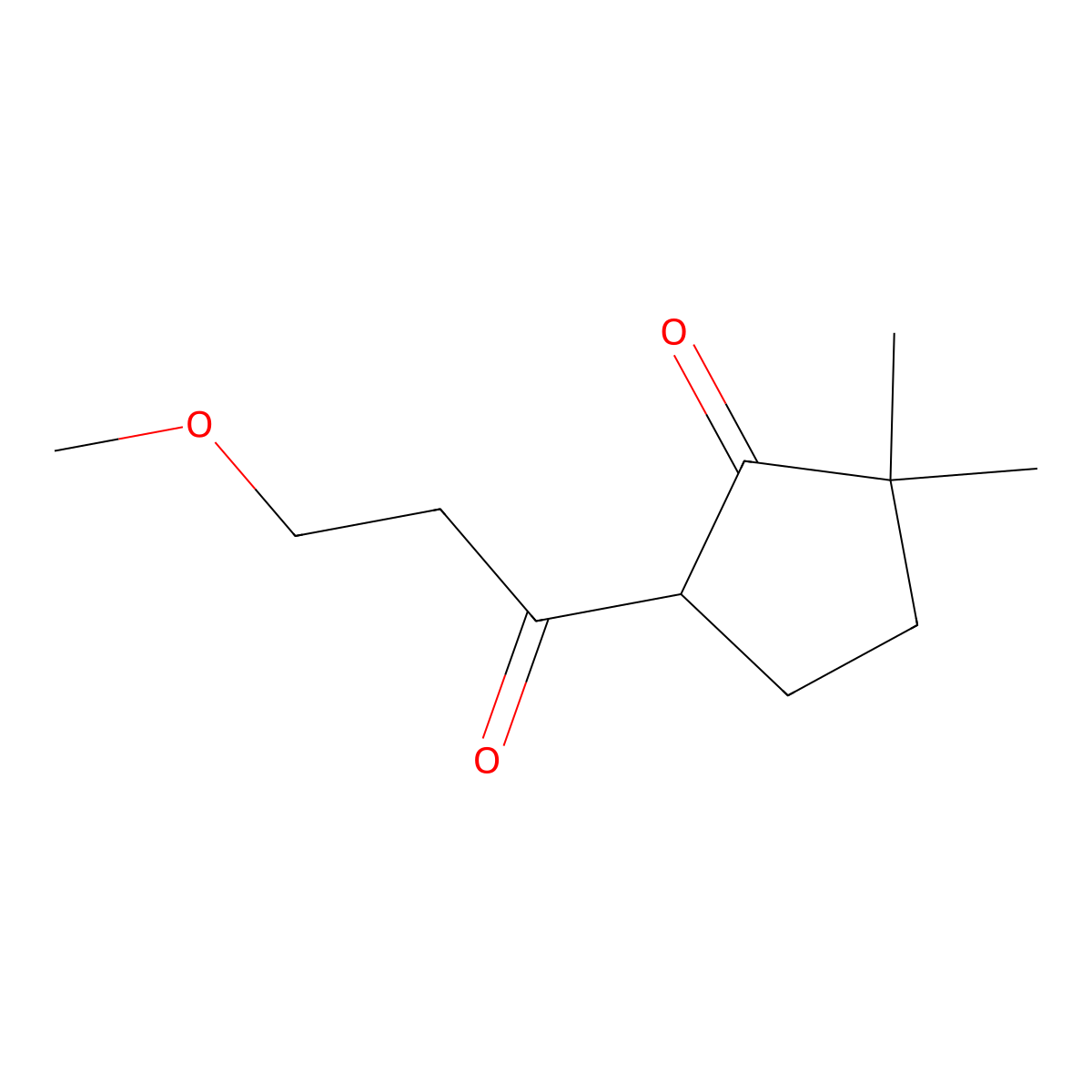 5-(3-Methoxypropanoyl)-2,2-dimethylcyclopentan-1-one molecular structure, CAS 1522550-87-3