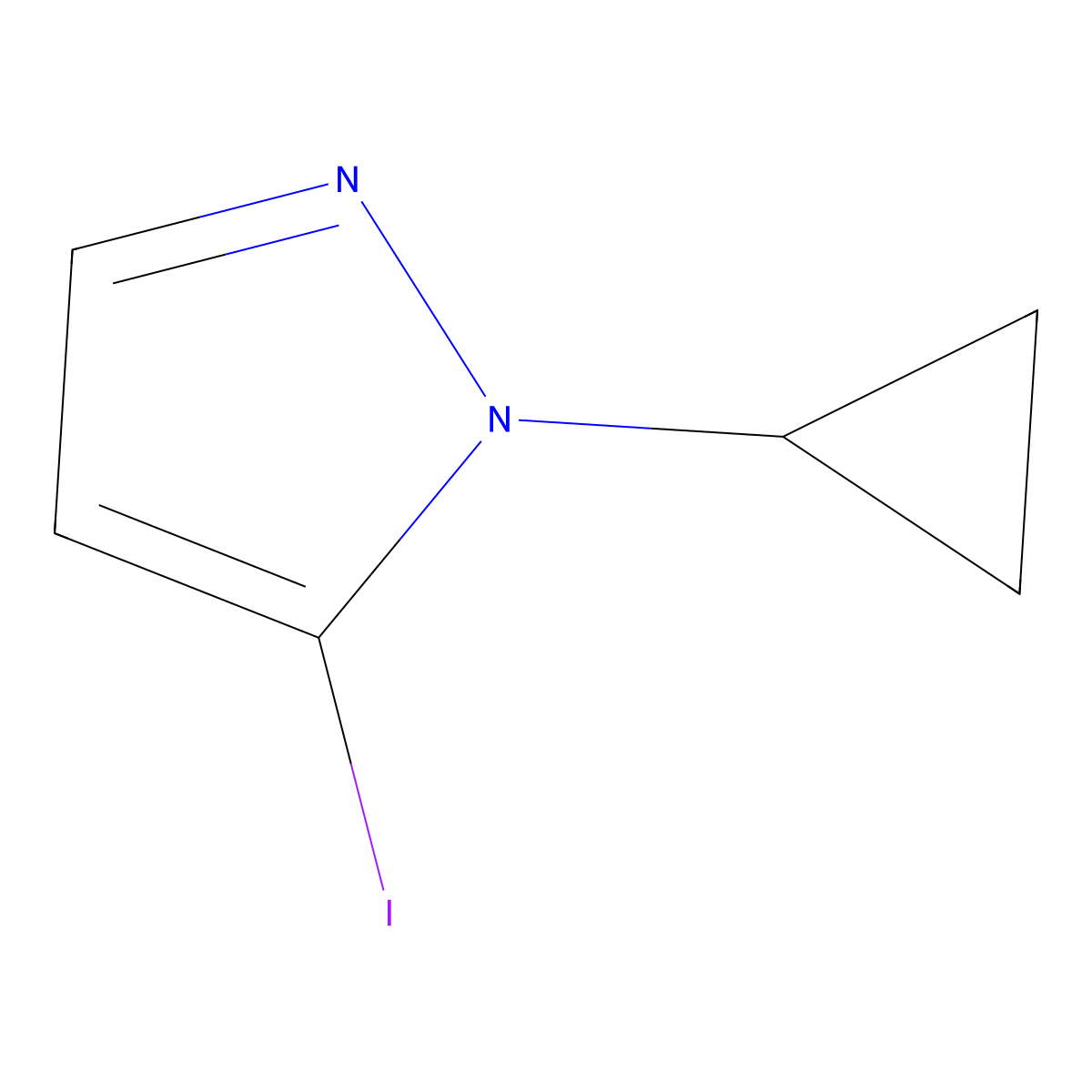 1-cyclopropyl-5-iodo-1H-pyrazole molecular structure, CAS 1522553-24-7