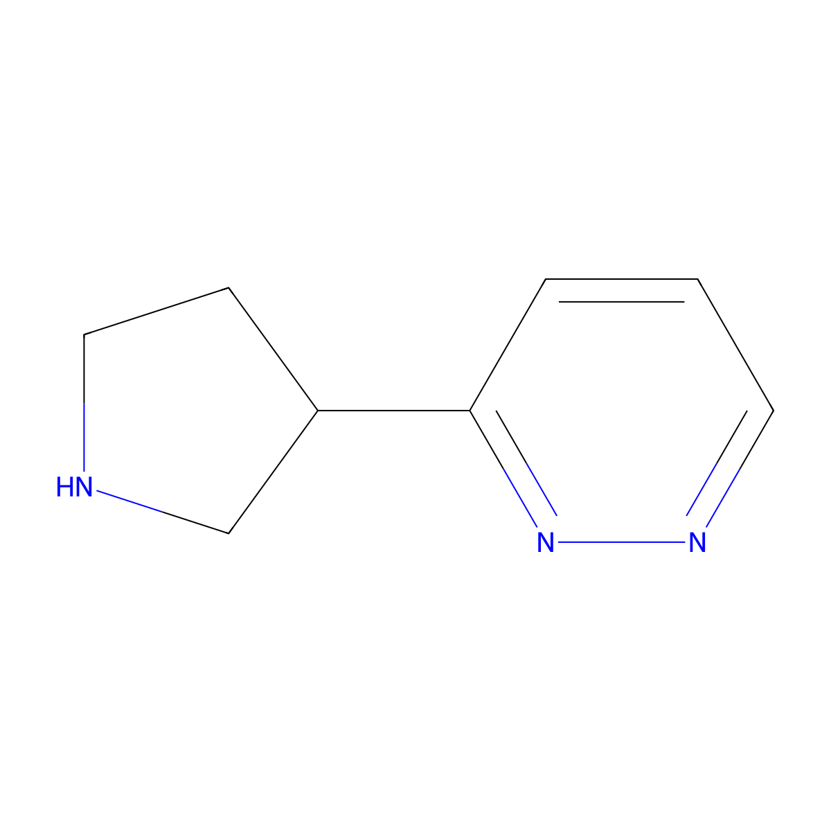3-(Pyrrolidin-3-yl)pyridazine molecular structure, CAS 1522568-04-2