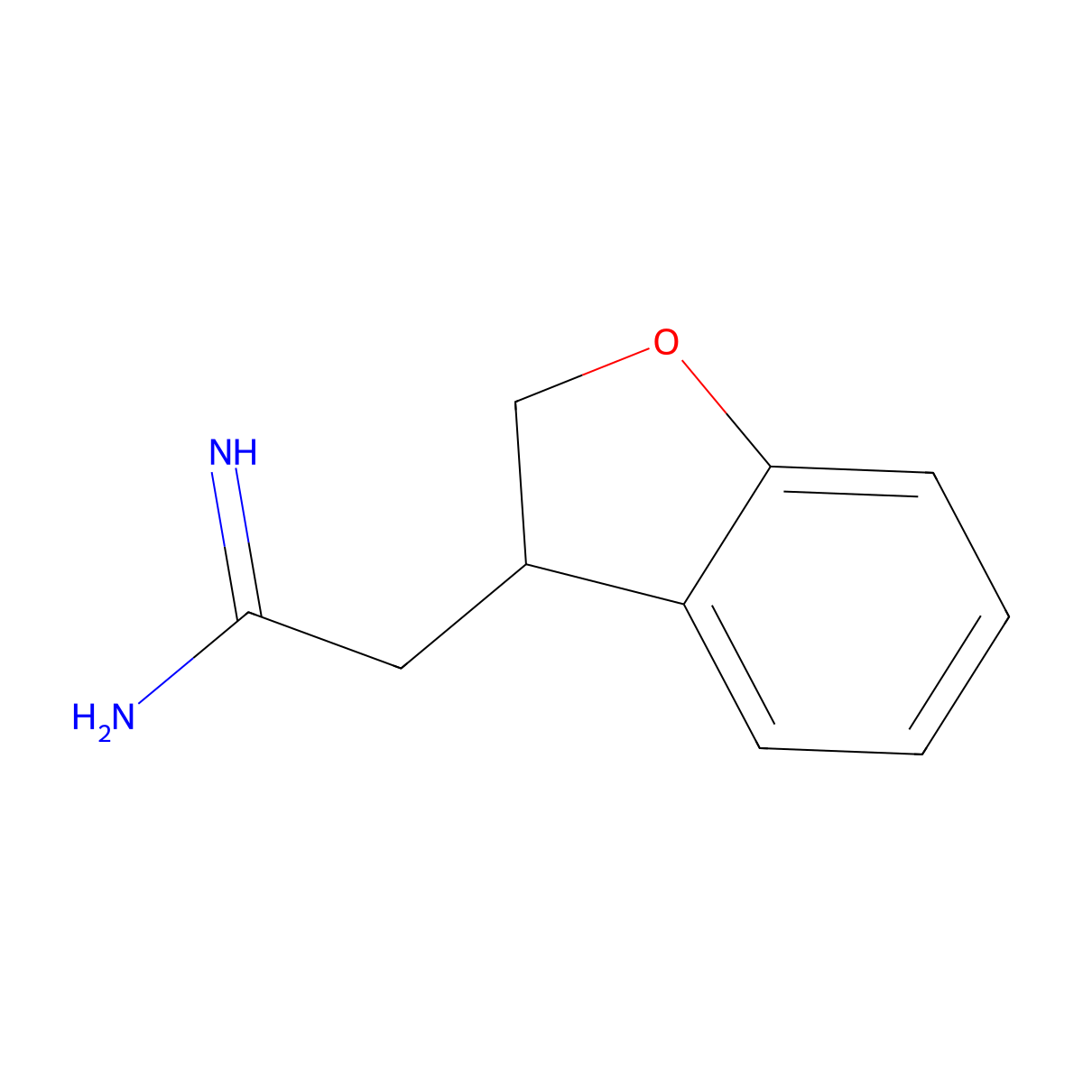2-(2,3-Dihydro-1-benzofuran-3-yl)ethanimidamide molecular structure, CAS 1522580-54-6