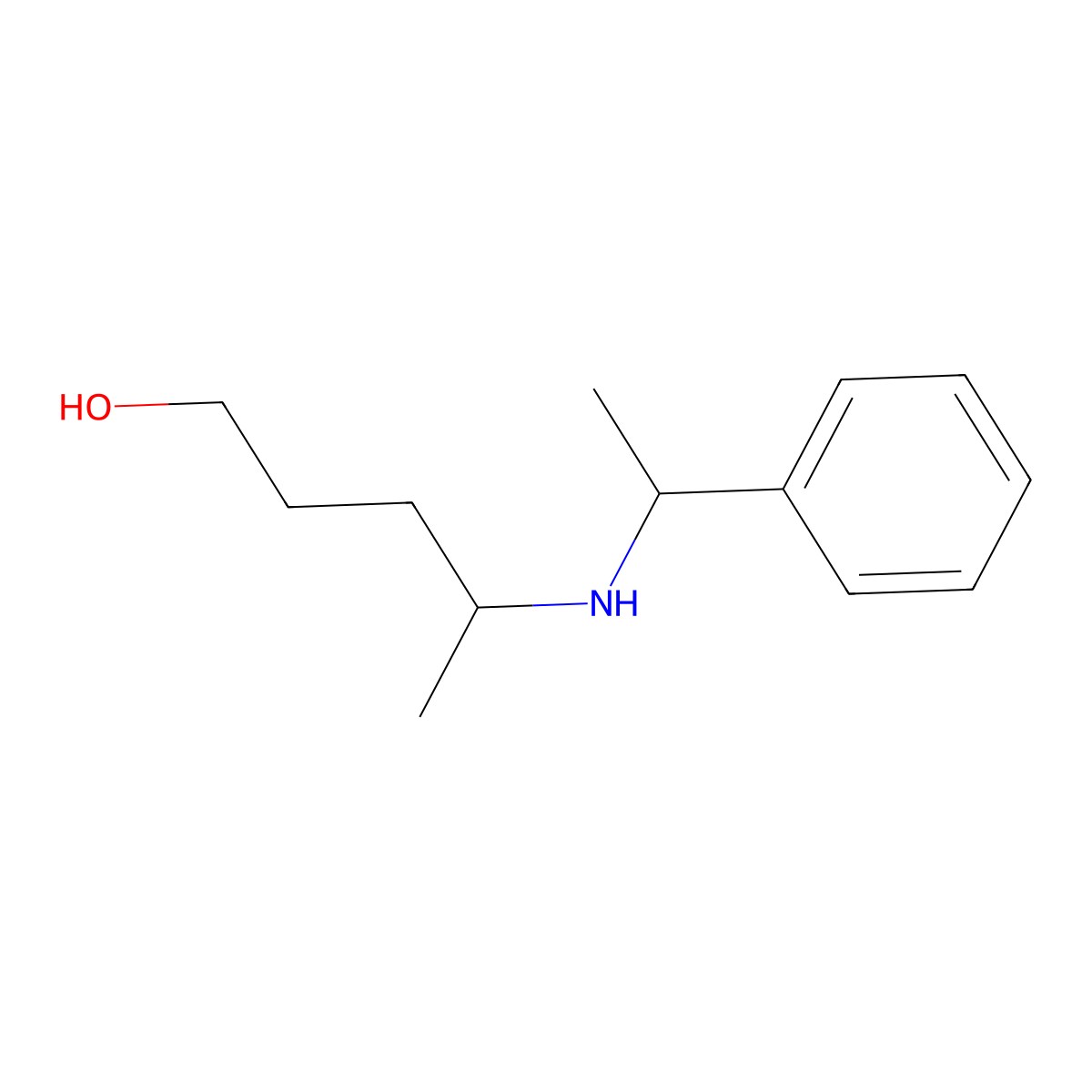 4-[(1-Phenylethyl)amino]pentan-1-ol molecular structure, CAS 1522585-21-2
