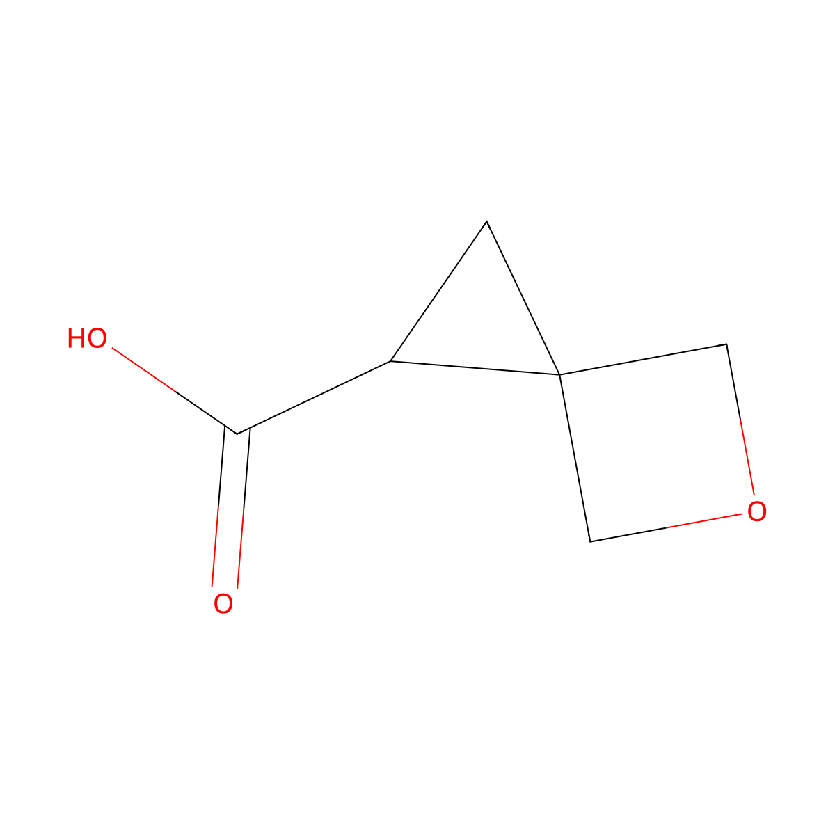 5-Oxaspiro[2.3]hexane-1-carboxylic acid molecular structure, CAS 1522590-17-5