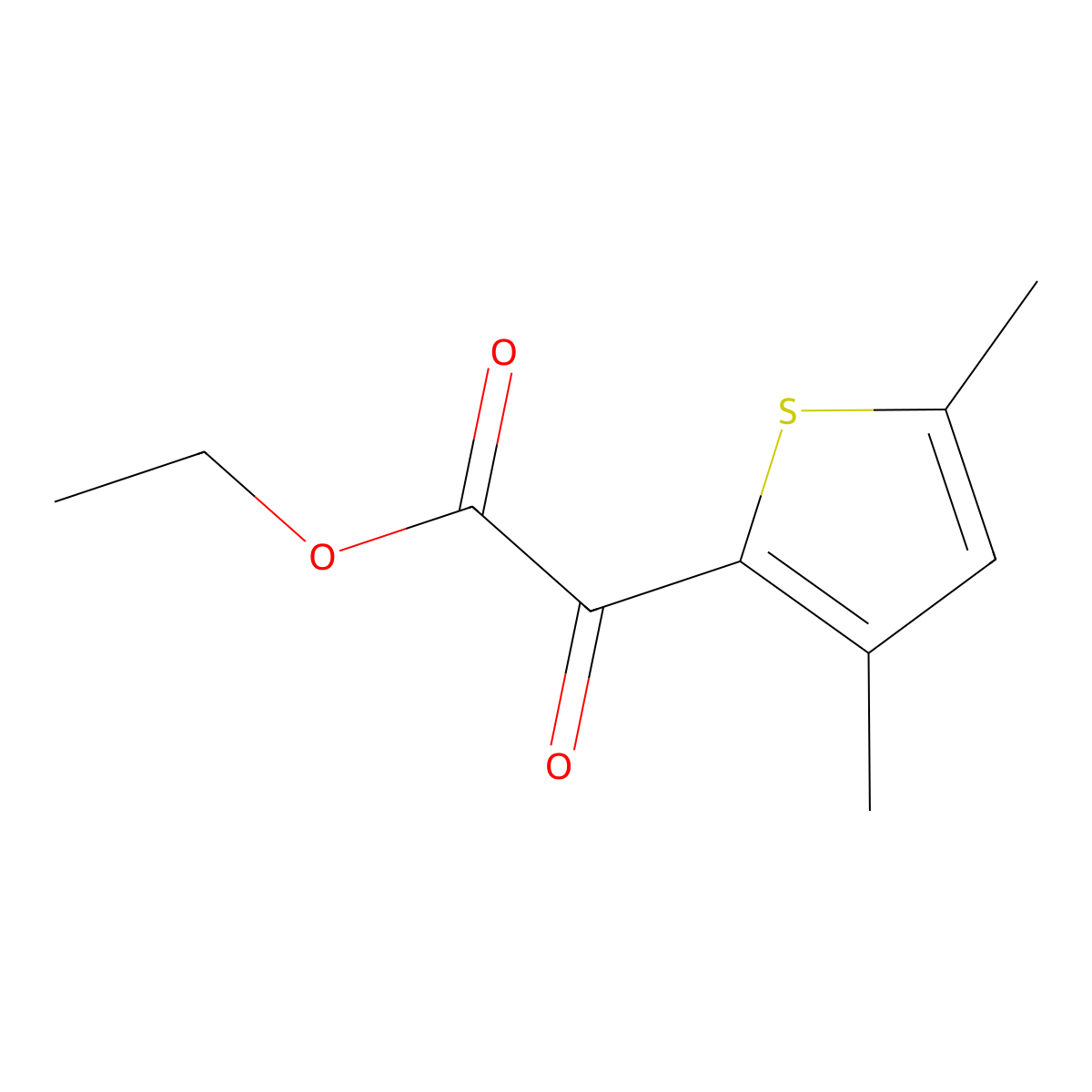 Ethyl 2-(3,5-dimethylthiophen-2-yl)-2-oxoacetate molecular structure, CAS 1522590-59-5