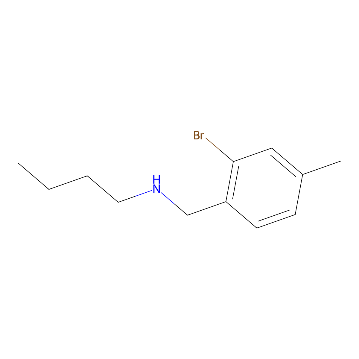 [(2-Bromo-4-methylphenyl)methyl](butyl)amine molecular structure, CAS 1522603-93-5
