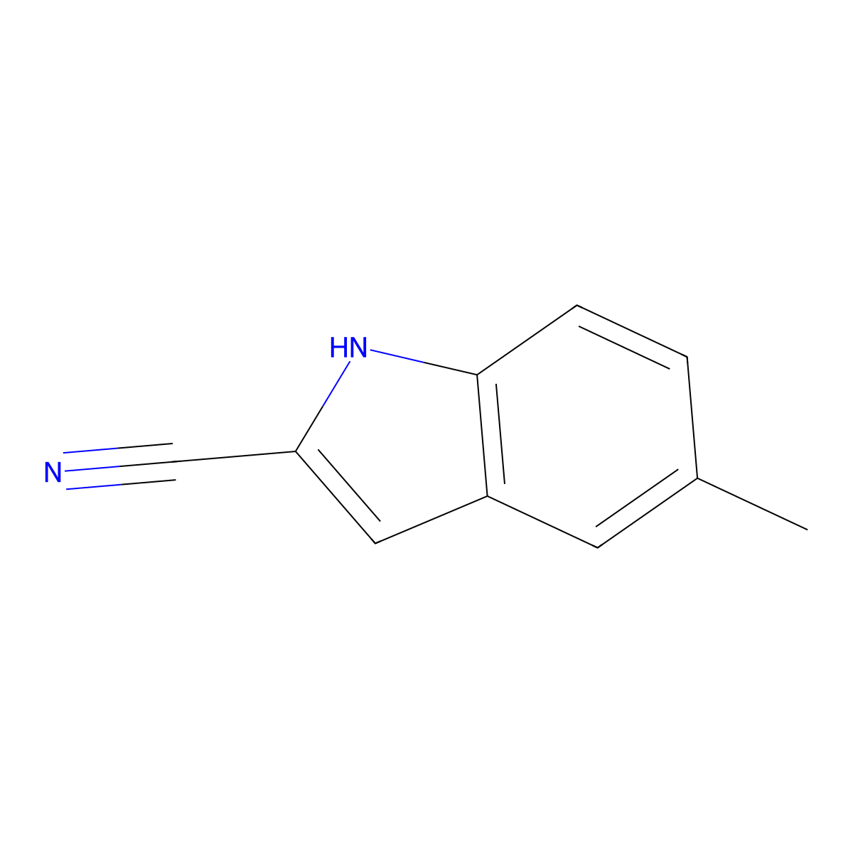 5-methyl-1H-indole-2-carbonitrile molecular structure, CAS 1522608-25-8