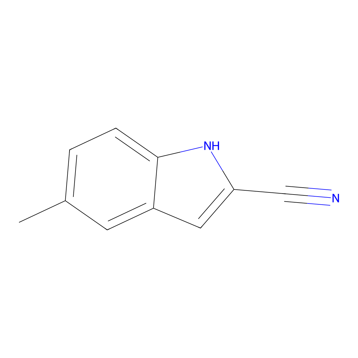 5-methyl-1H-indole-2-carbonitrile molecular structure, CAS 1522608-25-8