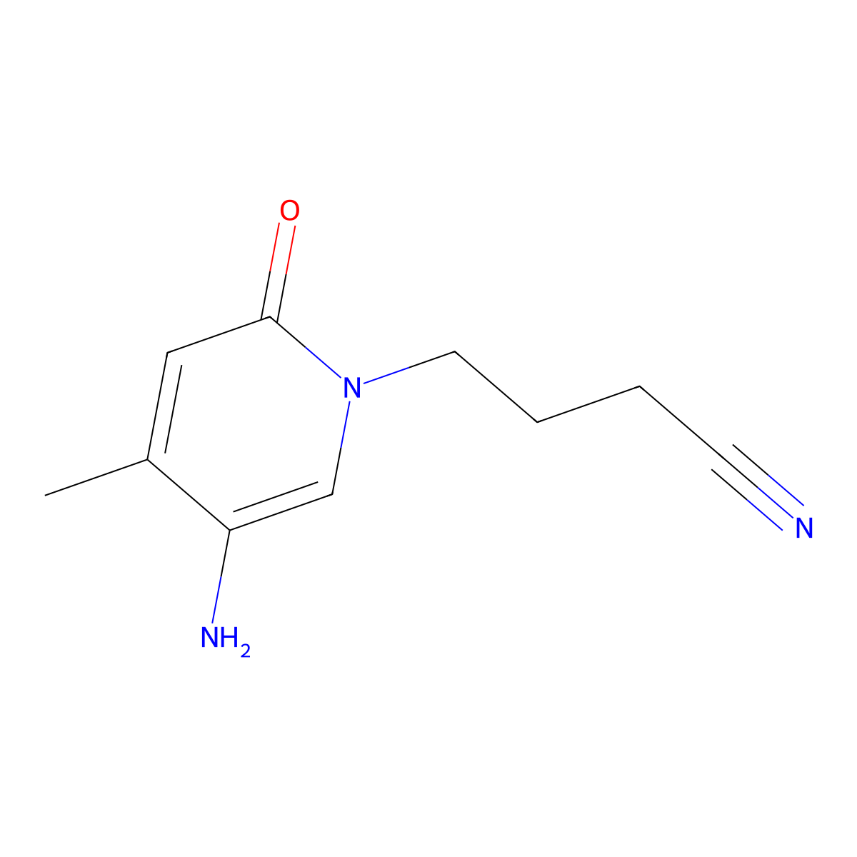 4-(5-Amino-4-methyl-2-oxopyridin-1(2h)-yl)butanenitrile molecular structure, CAS 1522622-84-9