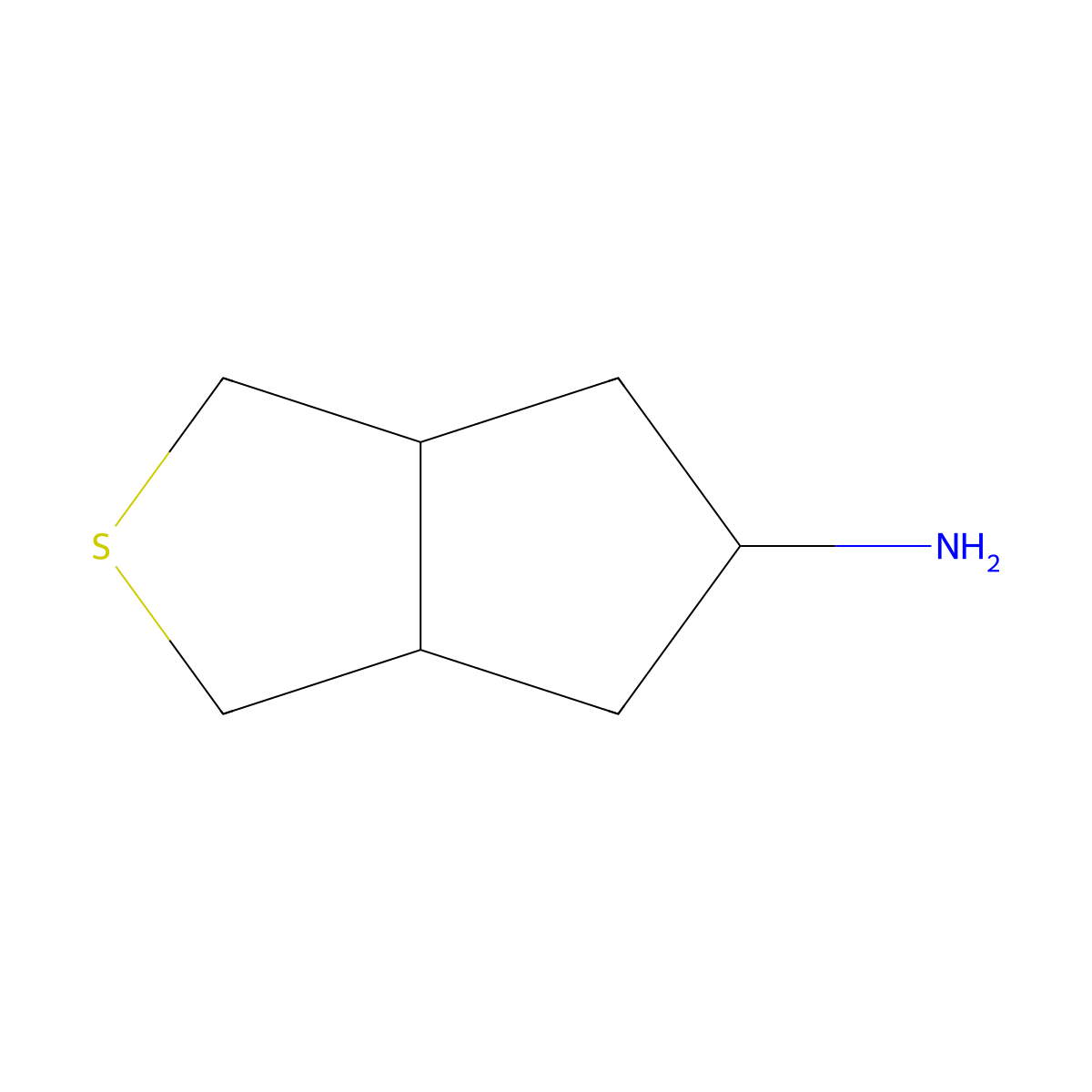 hexahydro-1H-cyclopenta[c]thiophen-5-amine molecular structure, CAS 1522630-09-6