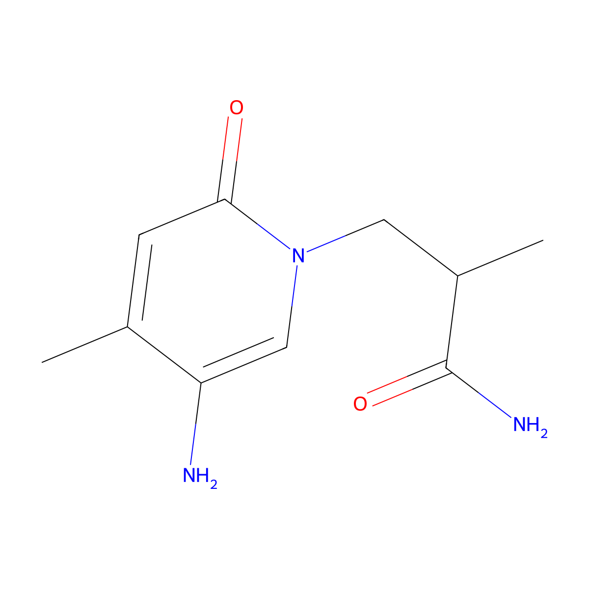 3-(5-Amino-4-methyl-2-oxopyridin-1(2h)-yl)-2-methylpropanamide molecular structure, CAS 1522640-88-5