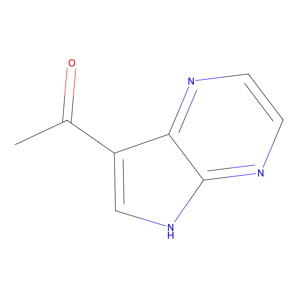 1-(5H-Pyrrolo[2,3-b]pyrazin-7-yl)ethanone molecular structure, CAS 1522641-39-9