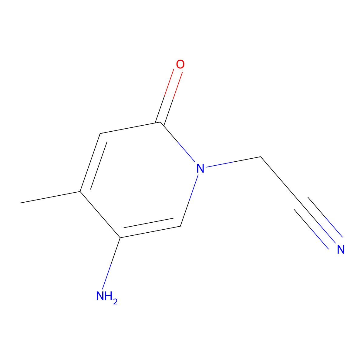 2-(5-Amino-4-methyl-2-oxo-1,2-dihydropyridin-1-yl)acetonitrile molecular structure, CAS 1522646-03-2