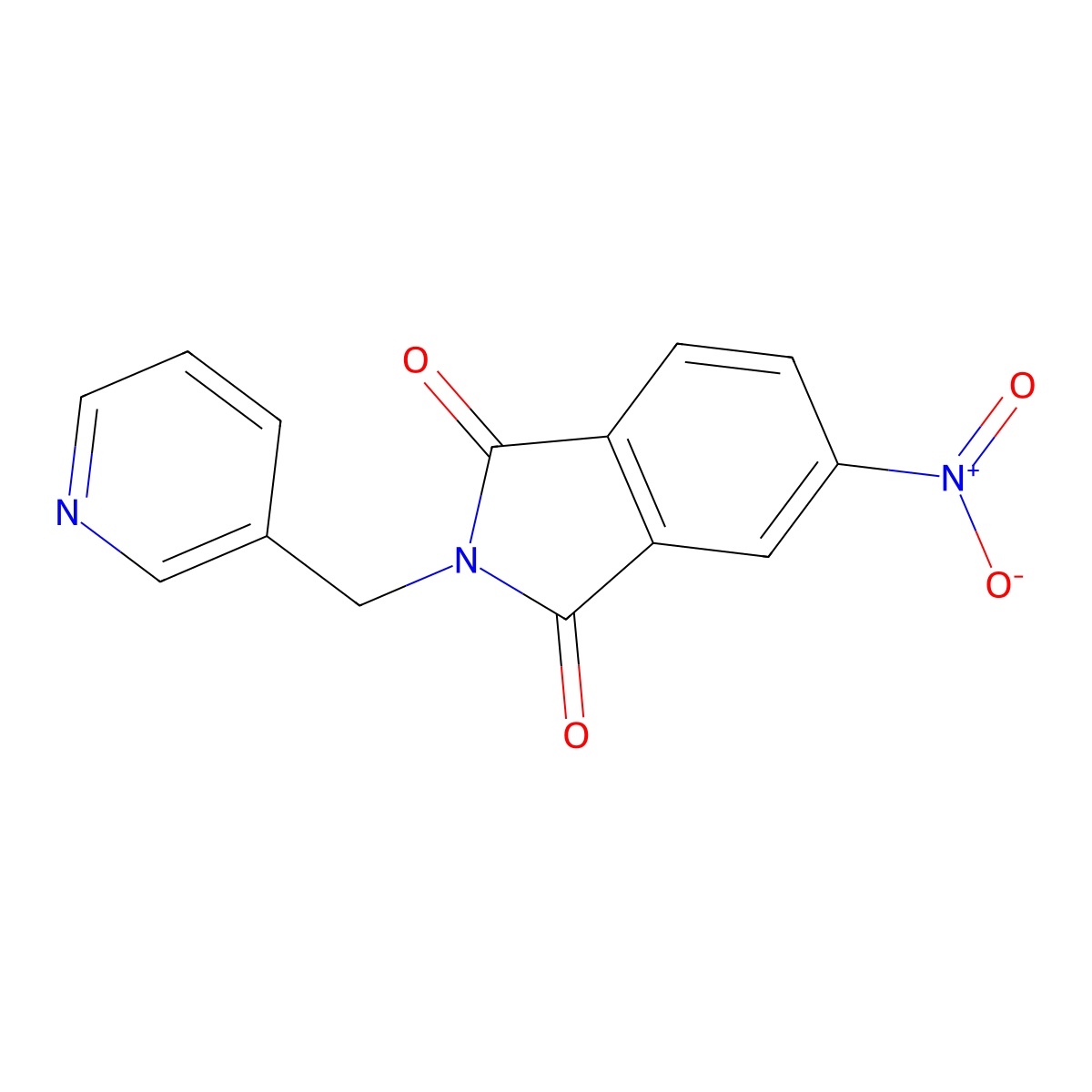 5-Nitro-2-(pyridin-3-ylmethyl)isoindole-1,3-dione molecular structure, CAS 152265-44-6