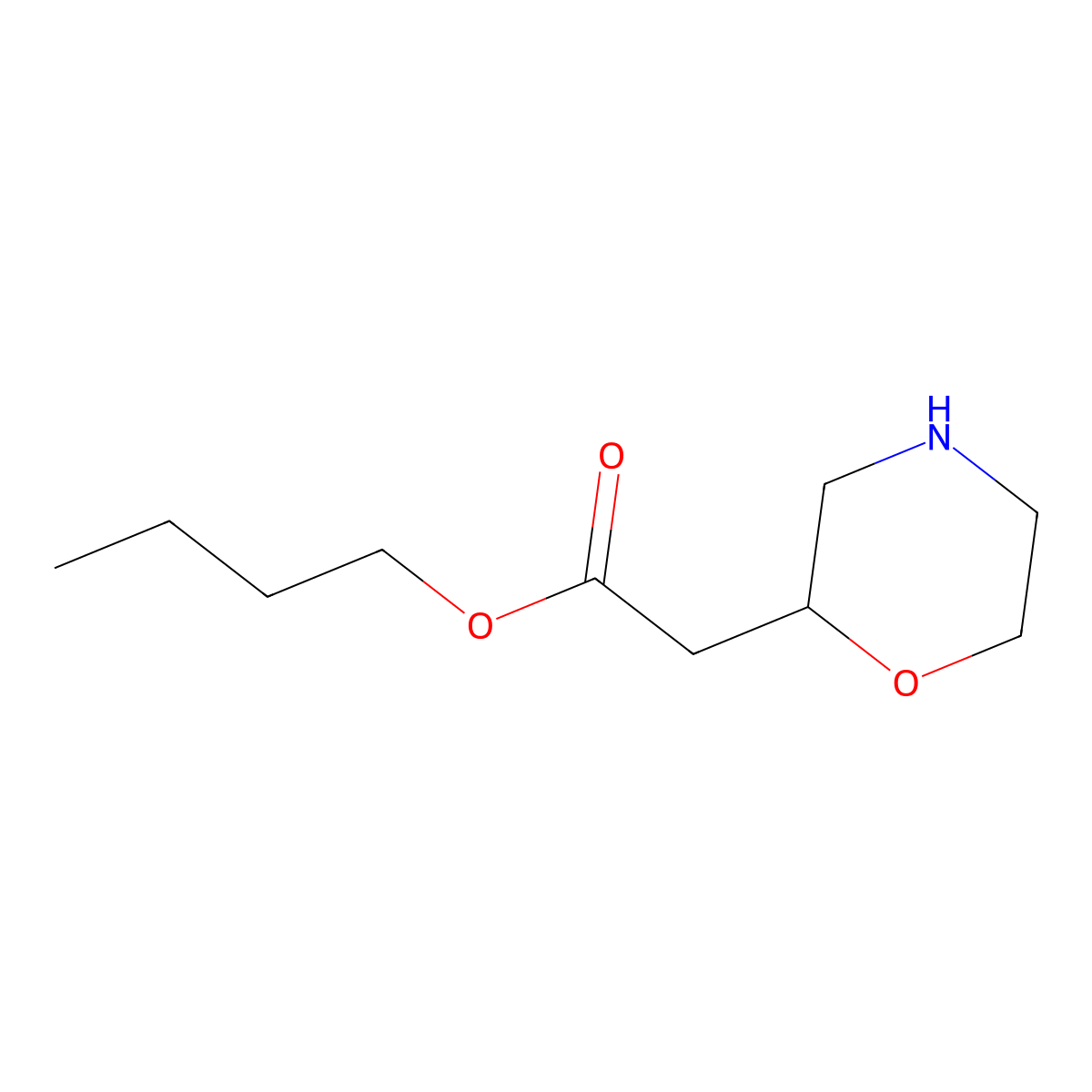 Butyl 2-(morpholin-2-yl)acetate molecular structure, CAS 1522650-38-9