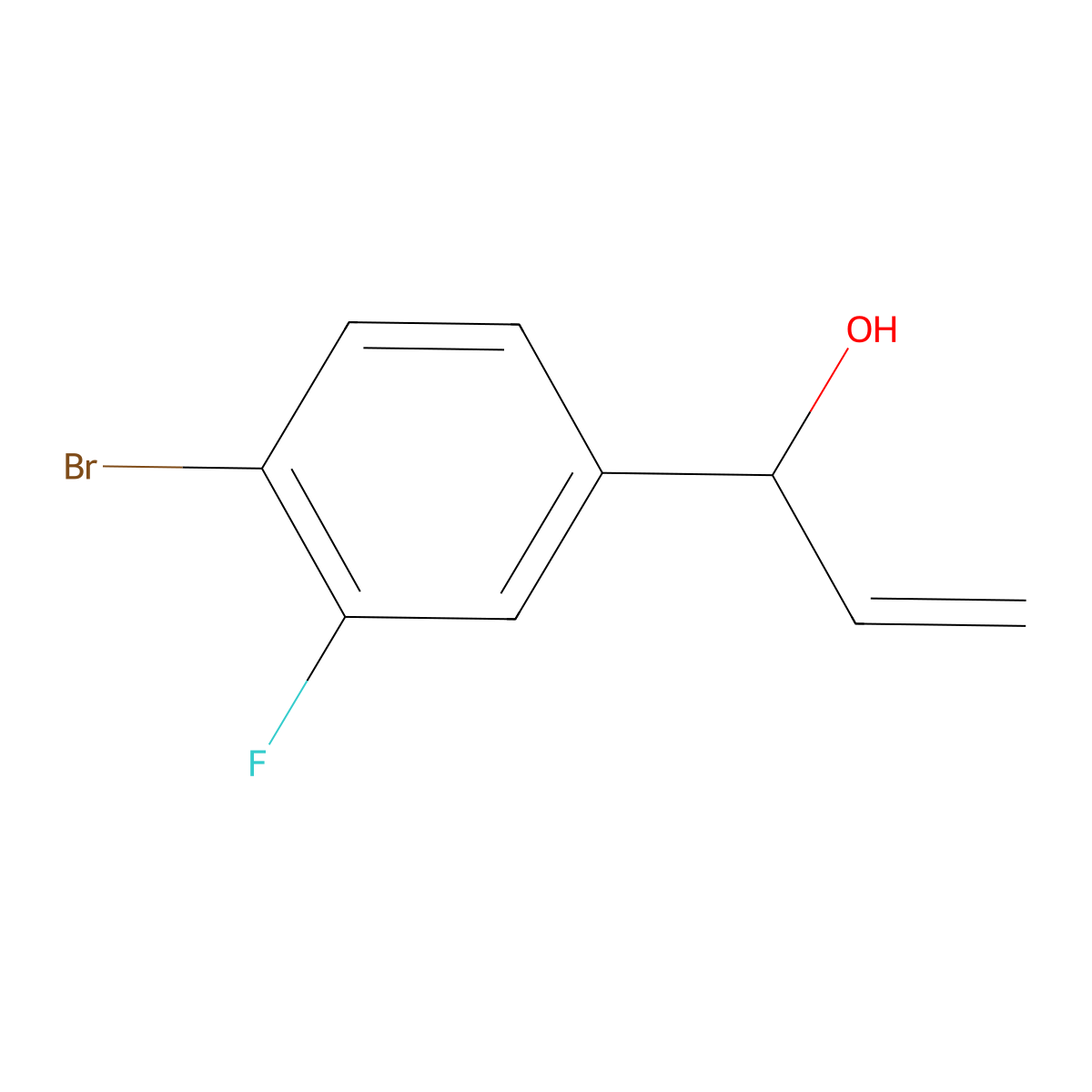 1-(4-Bromo-3-fluorophenyl)prop-2-en-1-ol molecular structure, CAS 1522657-38-0