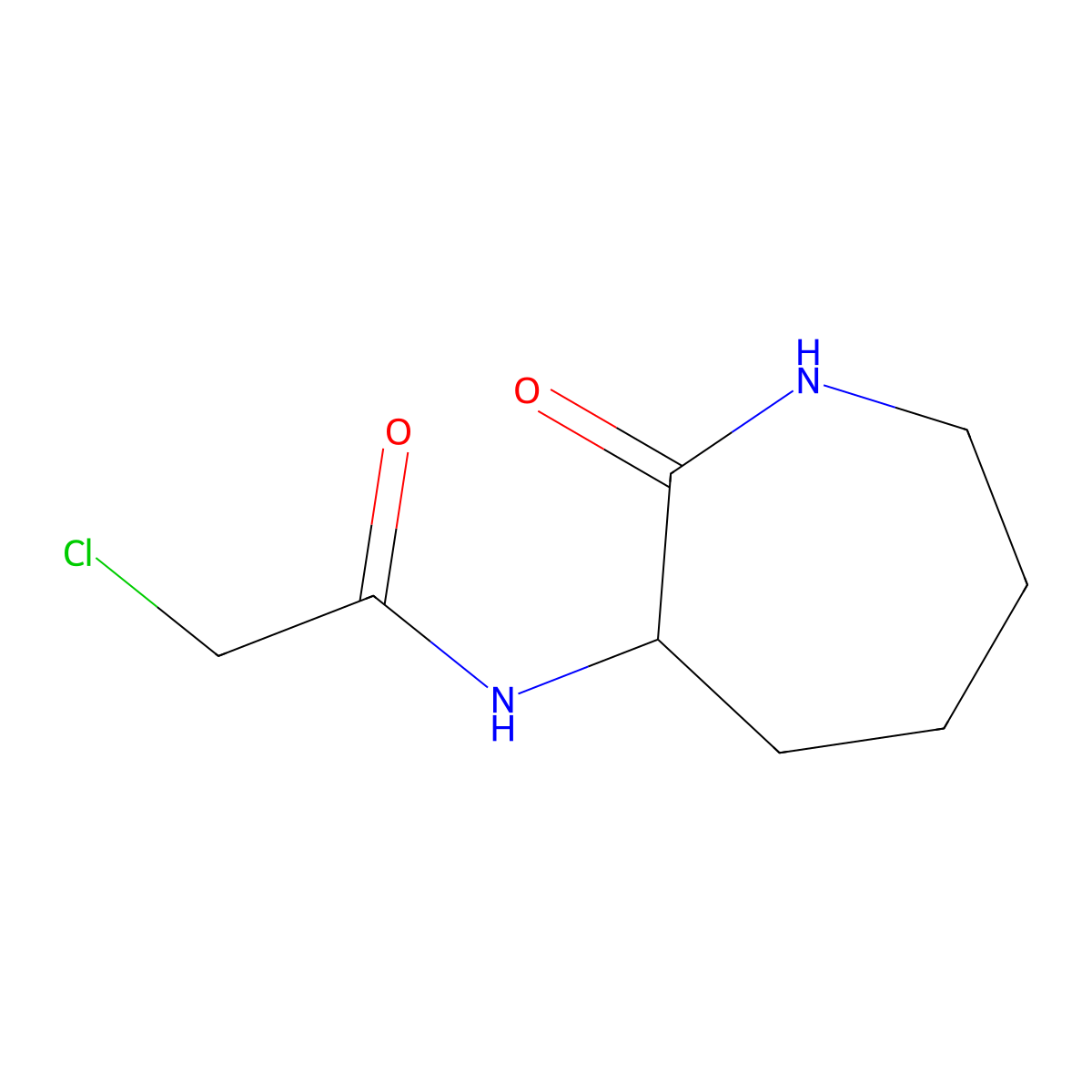 2-chloro-N-(2-oxoazepan-3-yl)acetamide molecular structure, CAS 152266-99-4