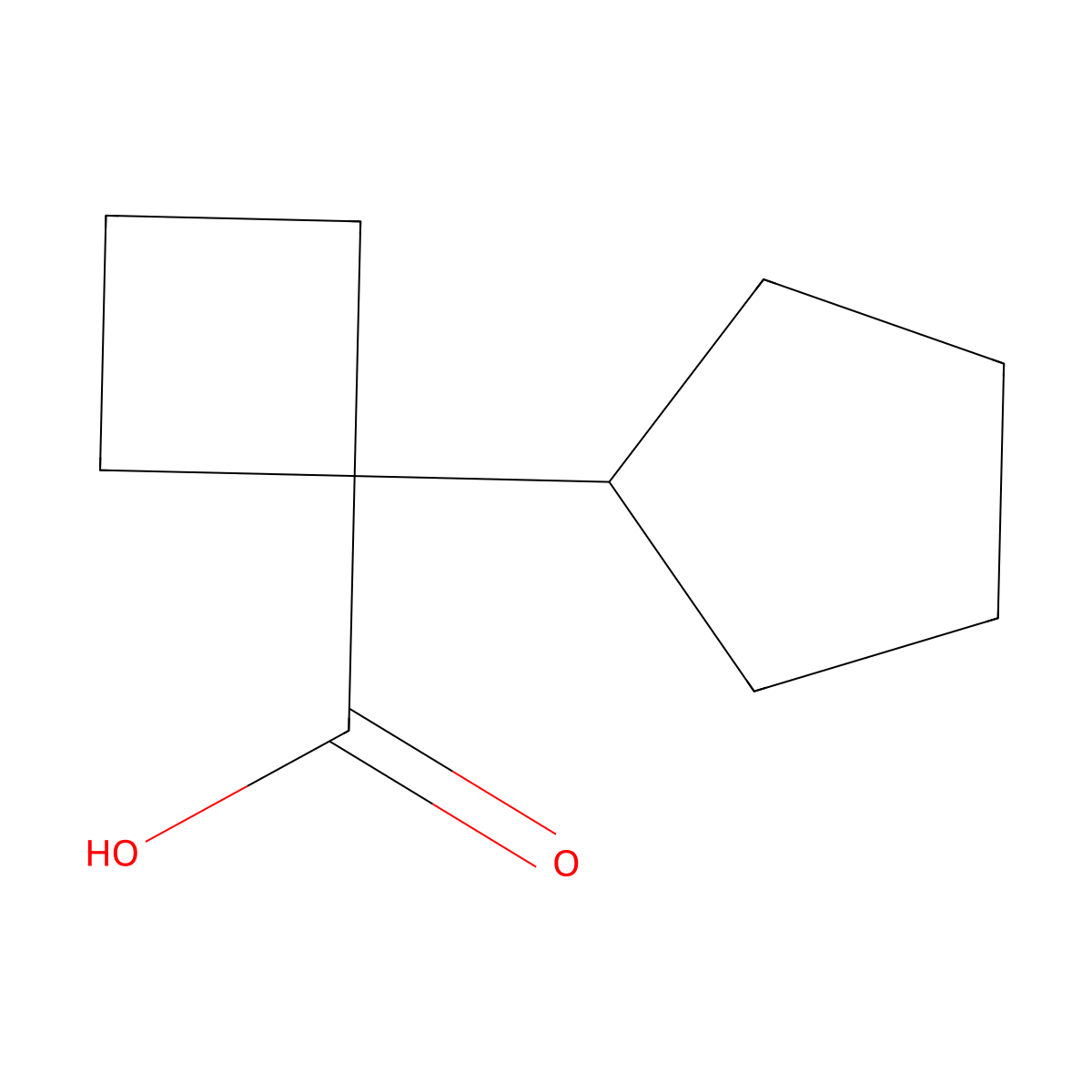 1-Cyclopentylcyclobutane-1-carboxylic acid molecular structure, CAS 1522673-27-3