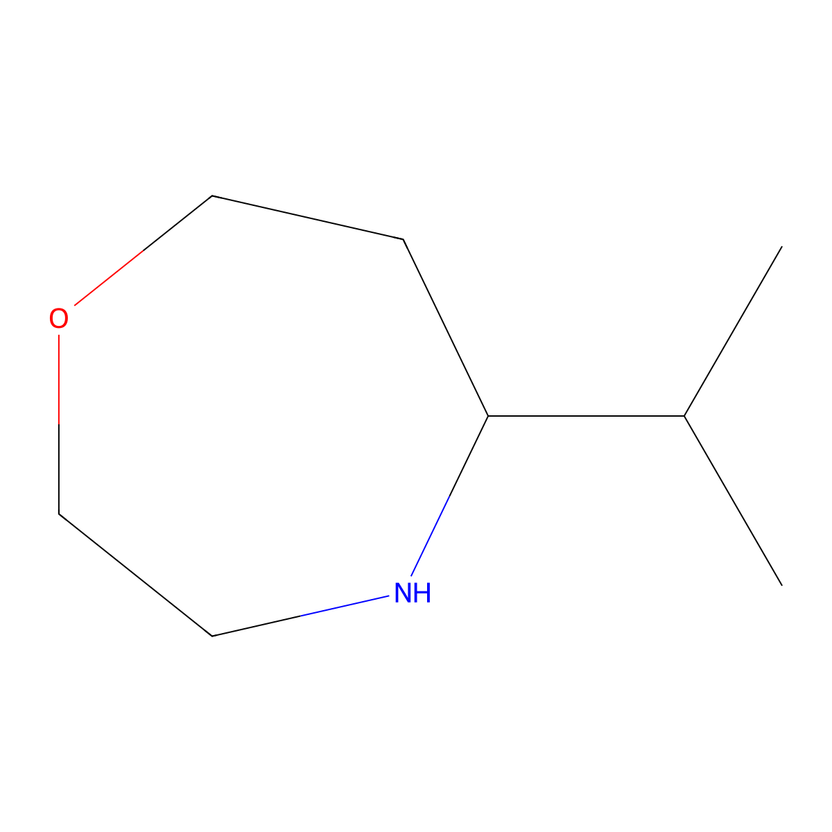 5-(Propan-2-yl)-1,4-oxazepane molecular structure, CAS 1522686-63-0
