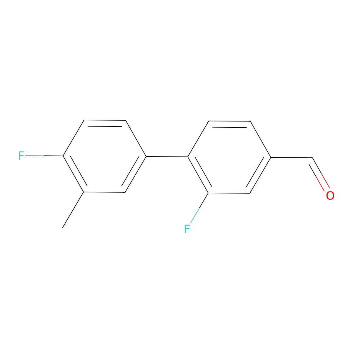 2,4'-Difluoro-3'-methyl[1,1'-biphenyl]-4-carboxaldehyde molecular structure, CAS 1522689-78-6