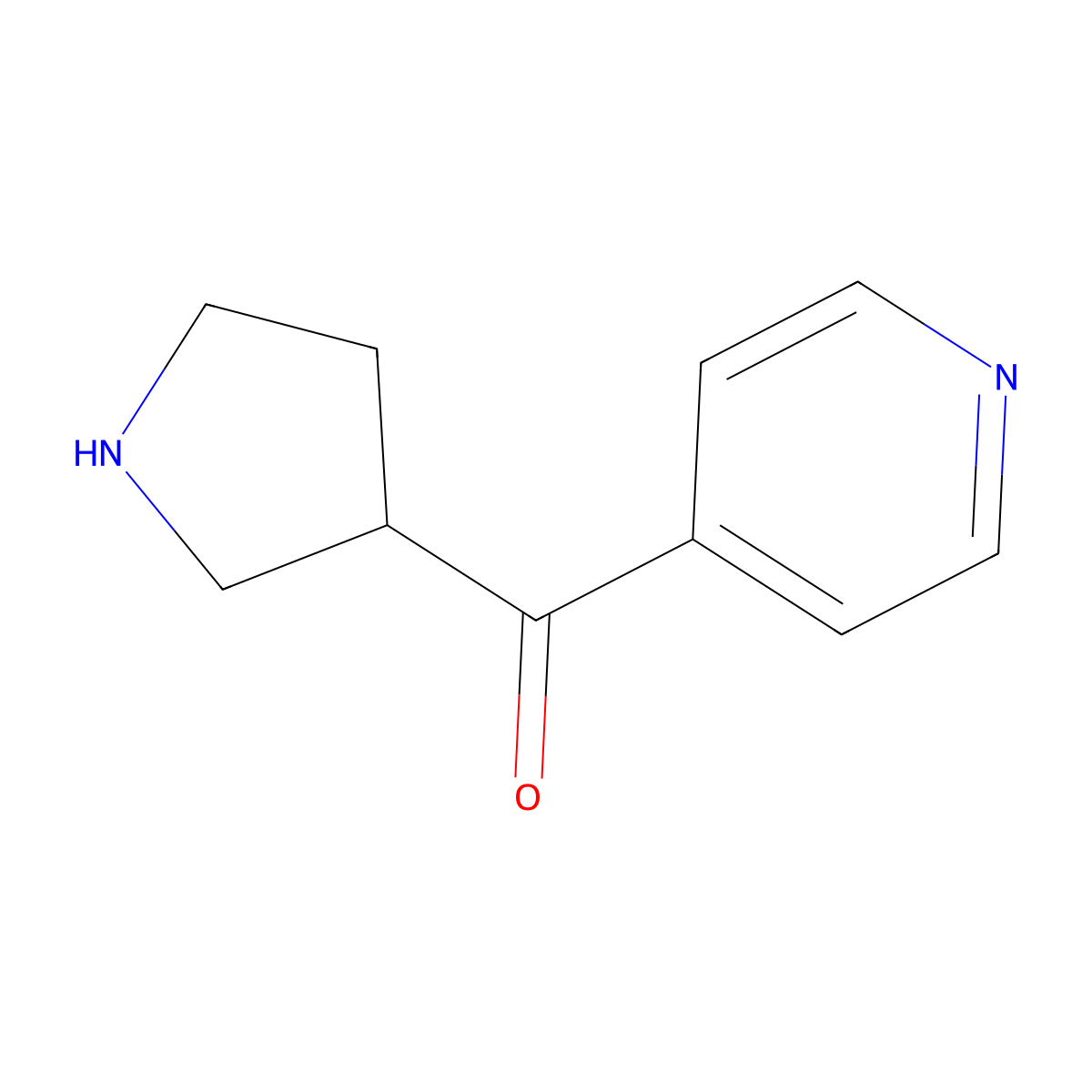 4-(Pyrrolidine-3-carbonyl)pyridine molecular structure, CAS 1522703-13-4