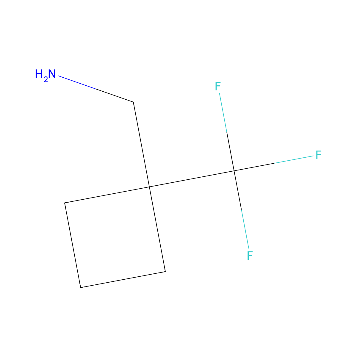 (1-(Trifluoromethyl)cyclobutyl)methanamine molecular structure, CAS 1522712-18-0