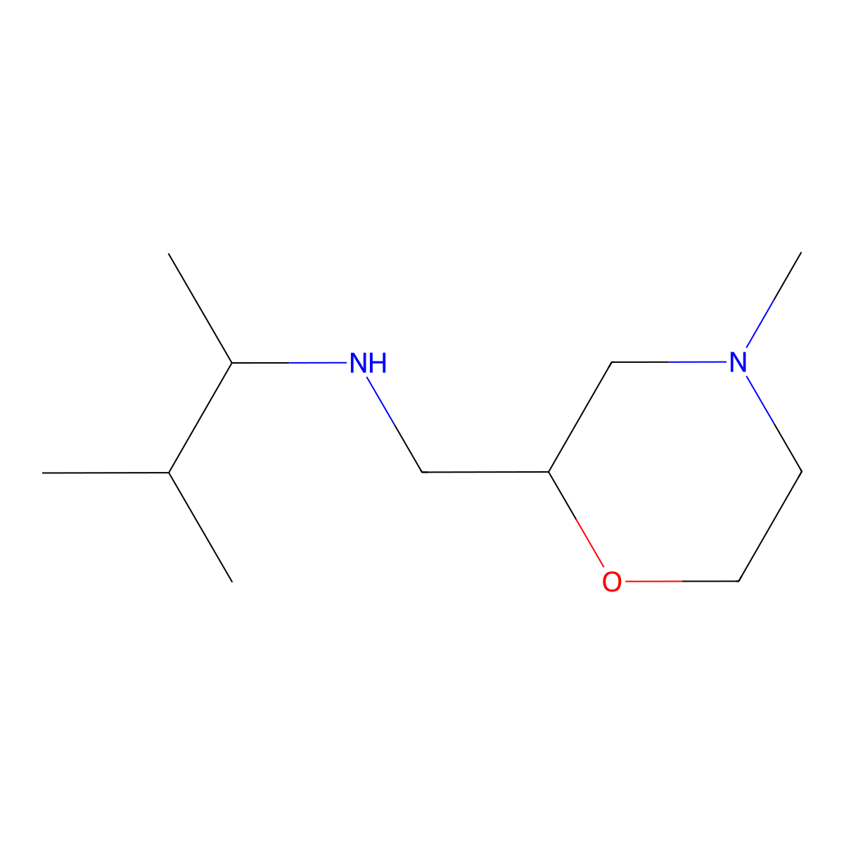 (3-Methylbutan-2-yl)[(4-methylmorpholin-2-yl)methyl]amine molecular structure, CAS 1522715-87-2