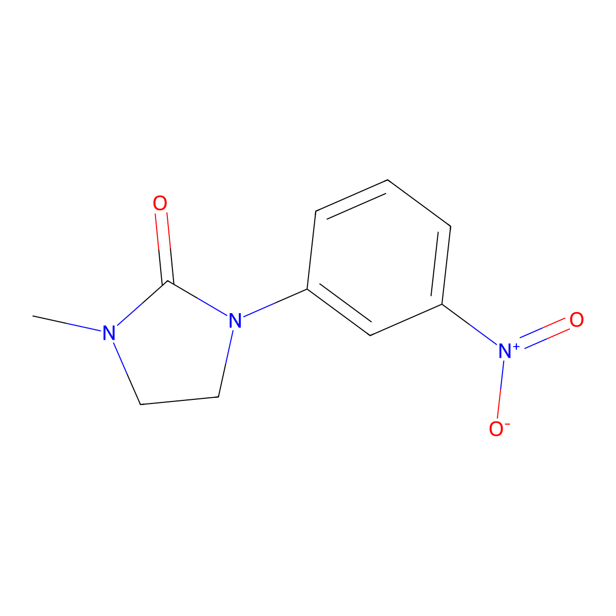 1-Methyl-3-(3-nitrophenyl)imidazolidin-2-one molecular structure, CAS 1522718-34-8