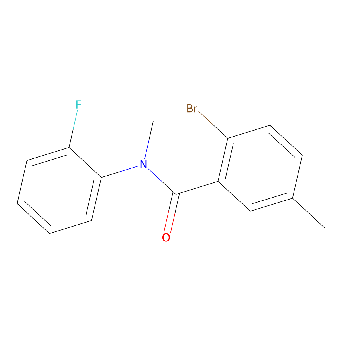 2-Bromo-N-(2-fluorophenyl)-N,5-dimethylbenzamide molecular structure, CAS 1522721-57-8