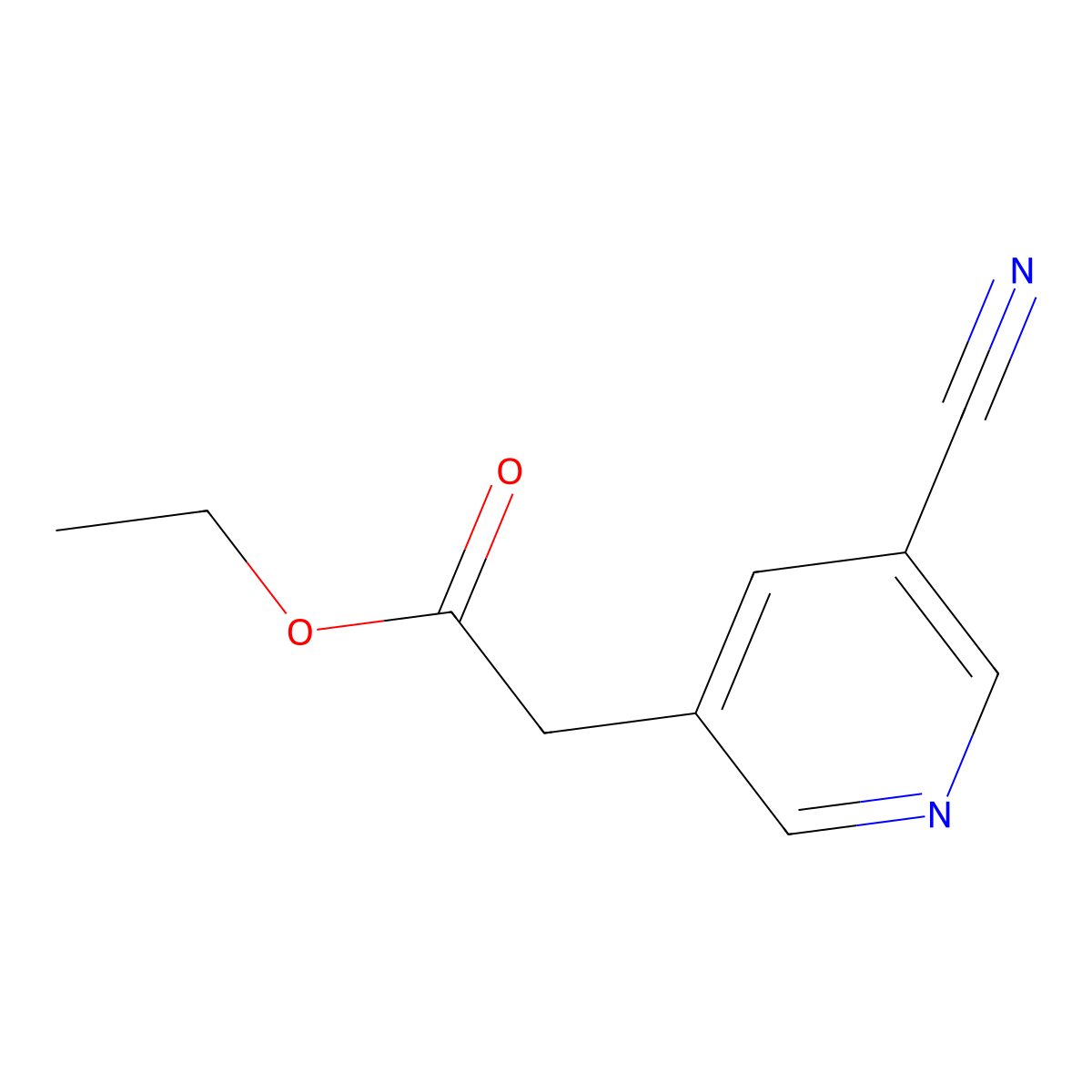 Ethyl 5-Cyanopyridine-3-acetate molecular structure, CAS 1522724-83-9