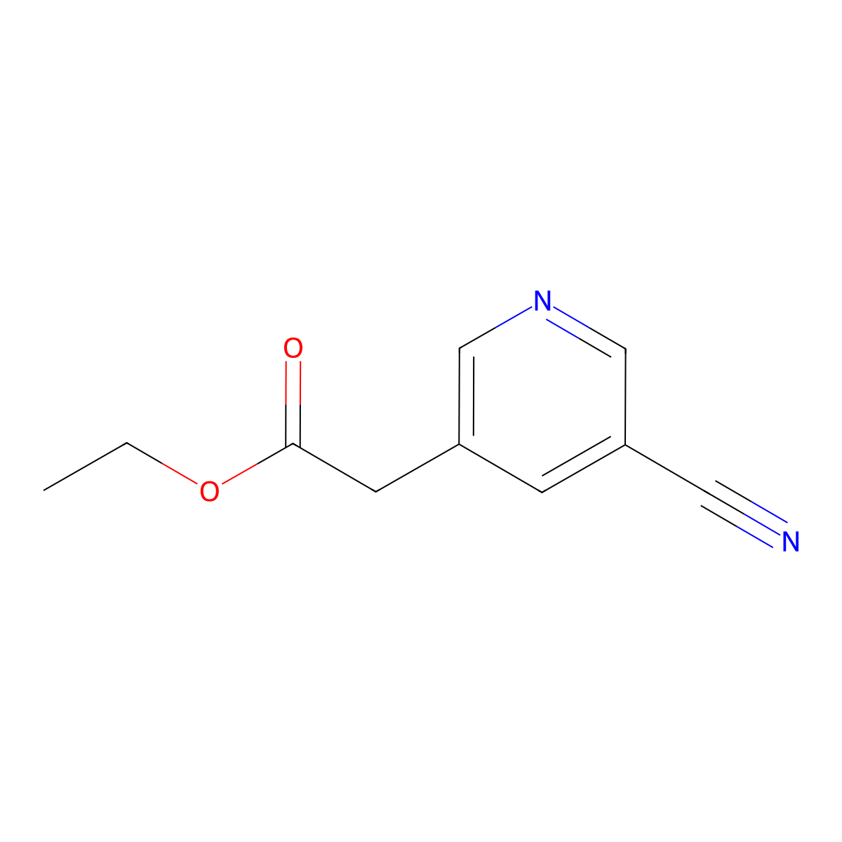 Ethyl 5-Cyanopyridine-3-acetate molecular structure, CAS 1522724-83-9