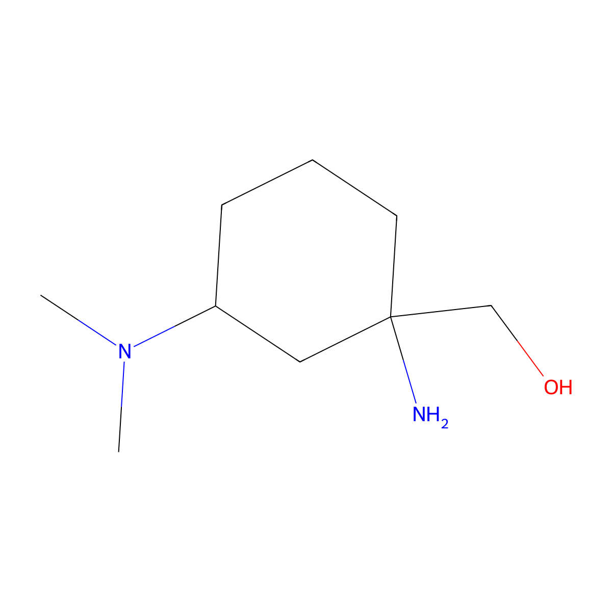 (1-Amino-3-(dimethylamino)cyclohexyl)methanol molecular structure, CAS 1522738-87-9