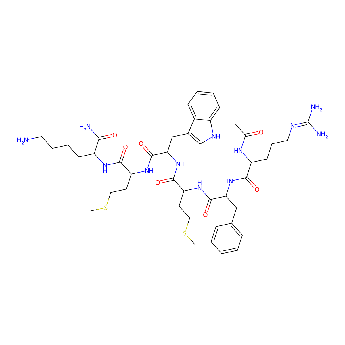 Ac-arg-phe-met-trp-met-thr-nh2 molecular structure, CAS 152274-67-4