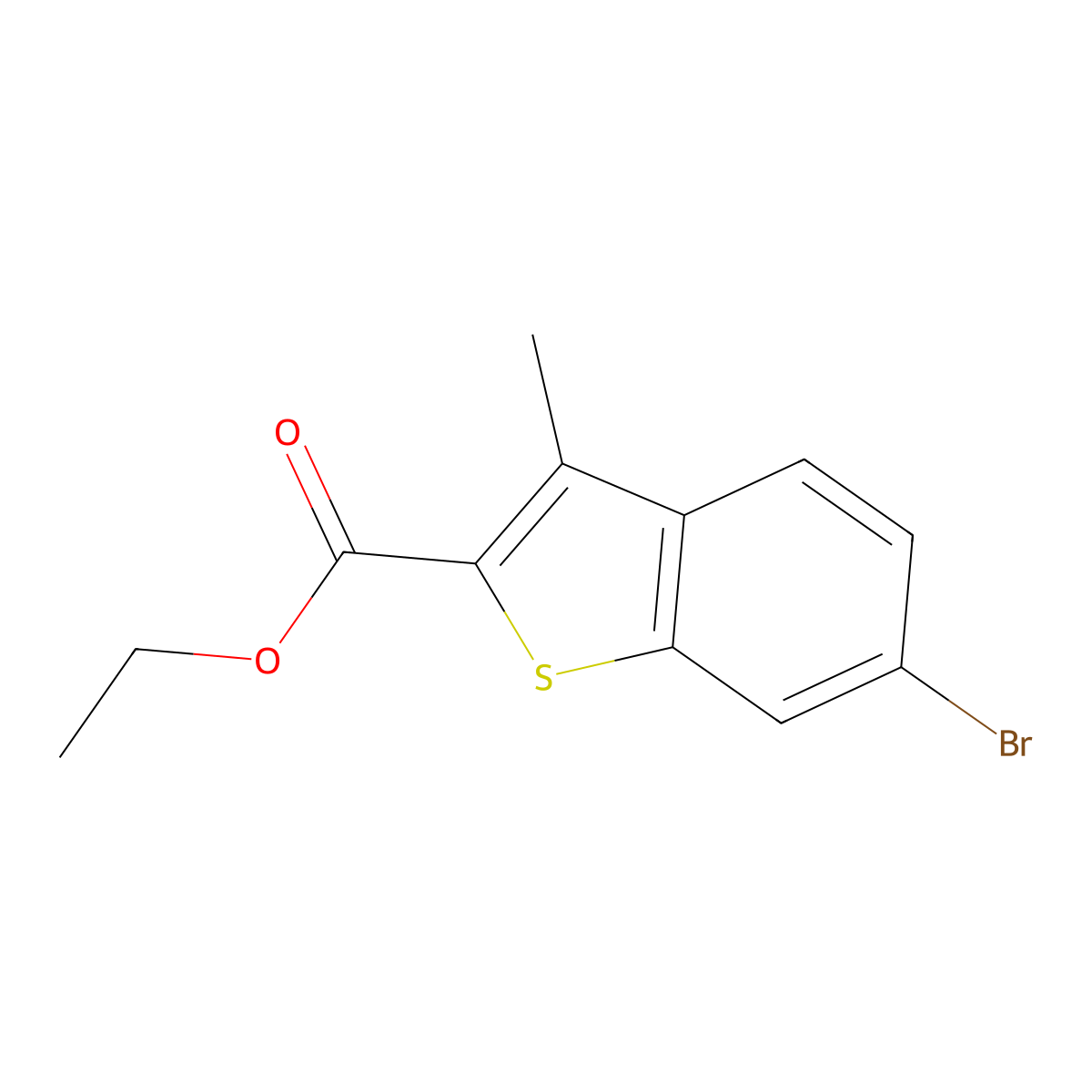 Ethyl 6-bromo-3-methylbenzo[b]thiophene-2-carboxylate molecular structure, CAS 1522750-69-1