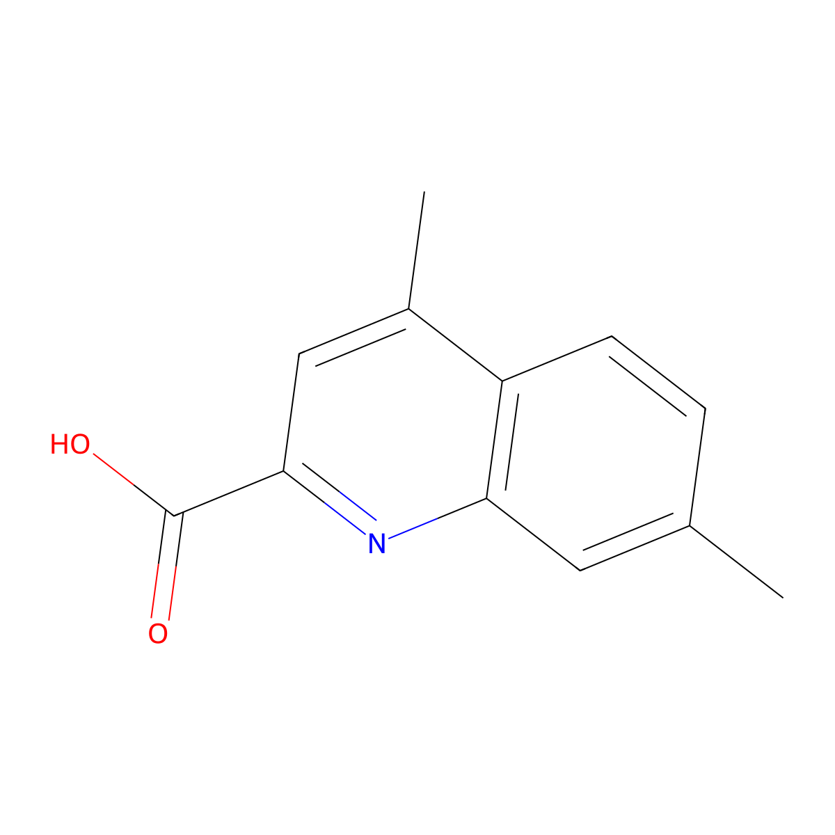 4,7-Dimethylquinoline-2-carboxylic acid molecular structure, CAS 1522772-57-1