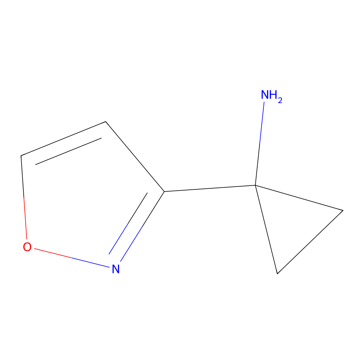 1-(Isoxazol-3-yl)cyclopropan-1-amine molecular structure, CAS 1522774-96-4