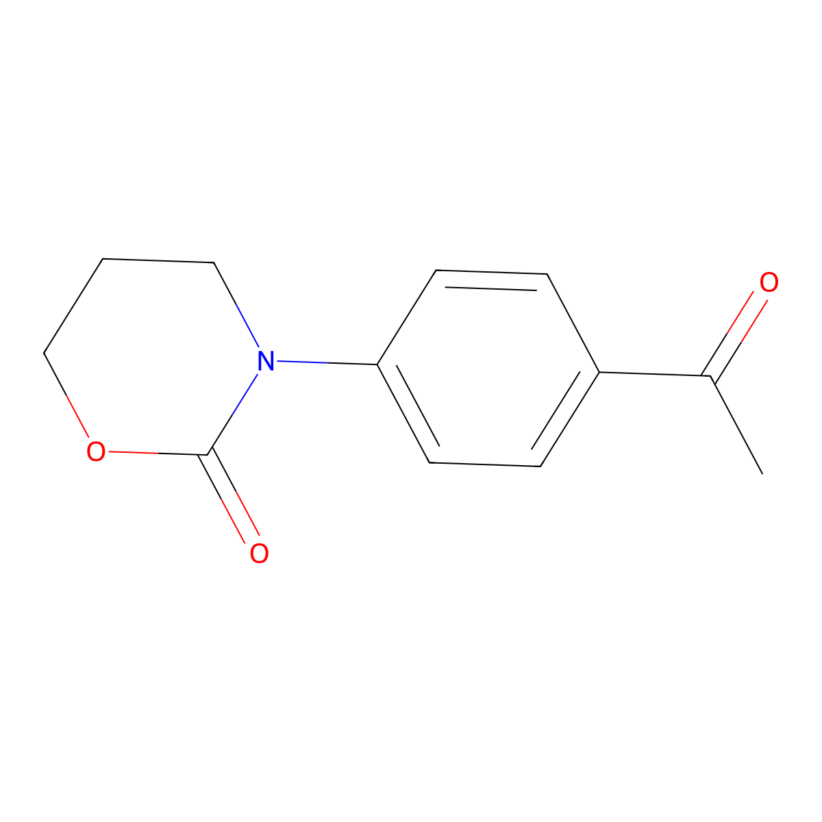 3-(4-Acetylphenyl)-1,3-oxazinan-2-one molecular structure, CAS 1522782-23-5