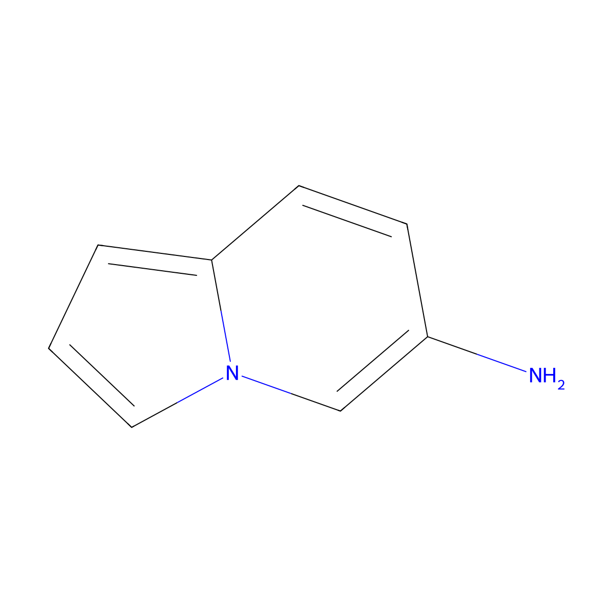 Indolizin-6-amine molecular structure, CAS 1522787-85-4