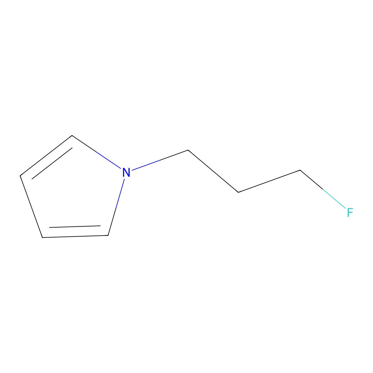1-(3-fluoropropyl)-1H-pyrrole molecular structure, CAS 1522798-12-4