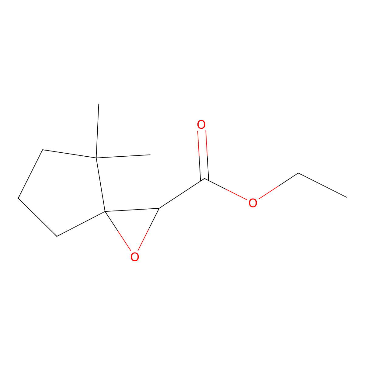 Ethyl 4,4-dimethyl-1-oxaspiro[2.4]heptane-2-carboxylate molecular structure, CAS 1522798-62-4